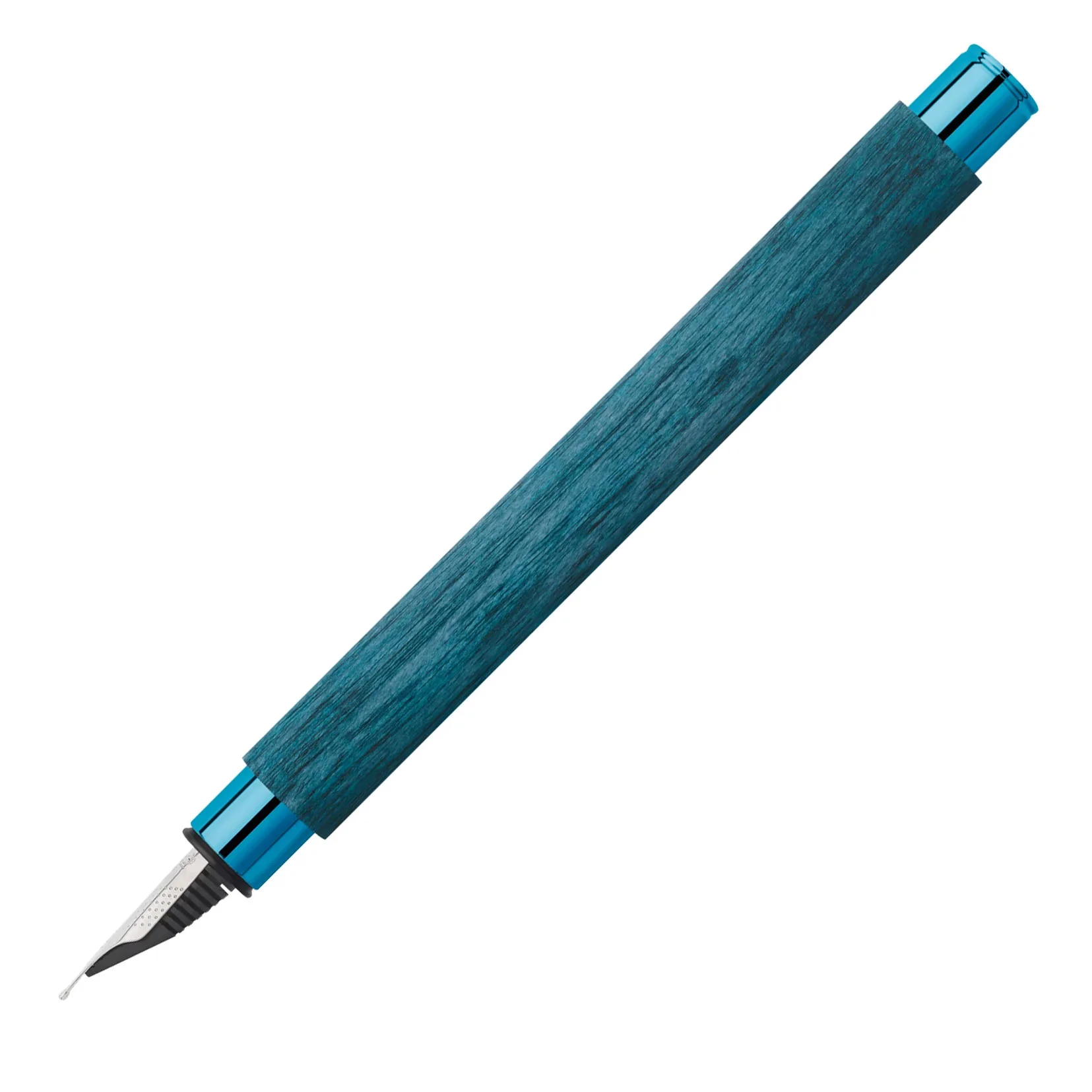 Faber-Castell Ambition Limited Edition Blue Wood Fountain Pen - Image 3