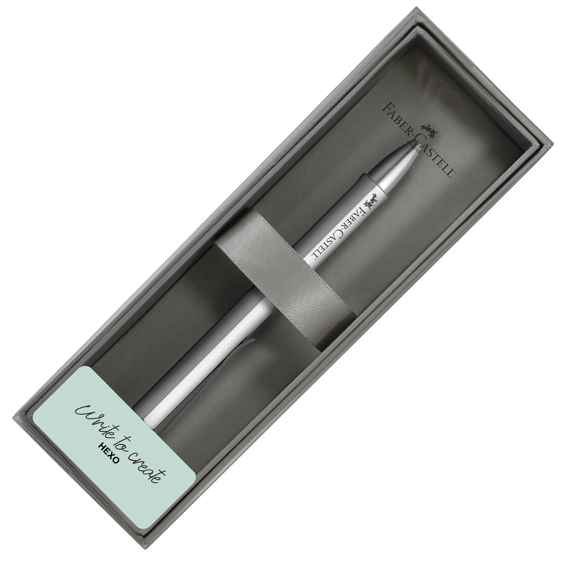 Faber-Castell Hexo Ballpoint Pen Silver - Image 2