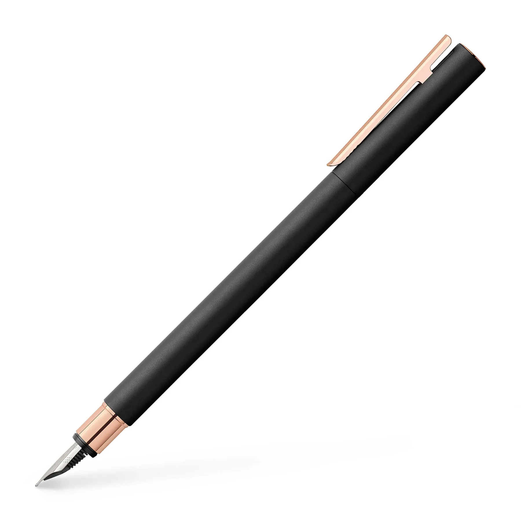 Faber-Castell NEO Slim Fountain Pen Black Matte & Rose Gold