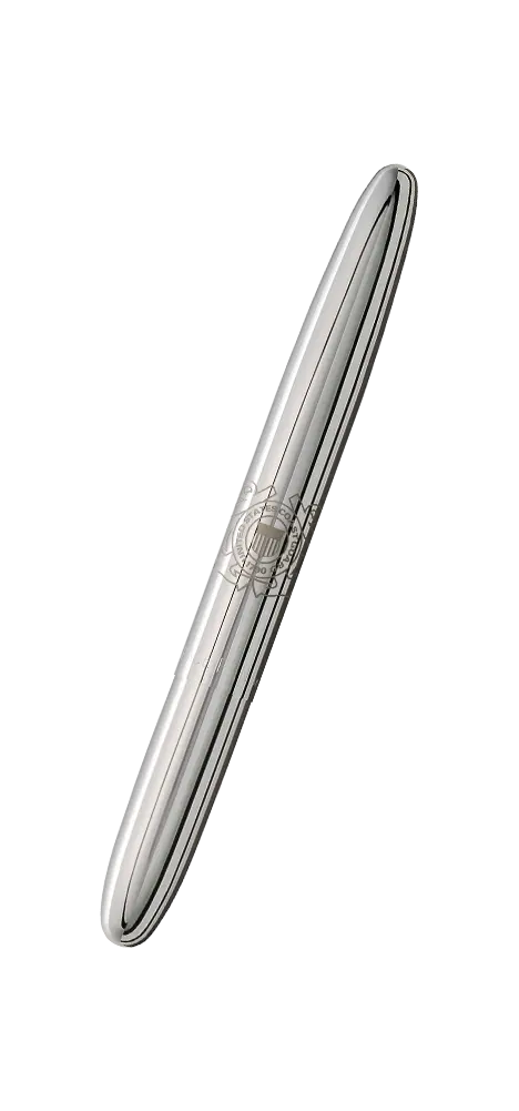 Fisher Chrome Bullet Space Pen With Coast Guard Emblem - Image 3