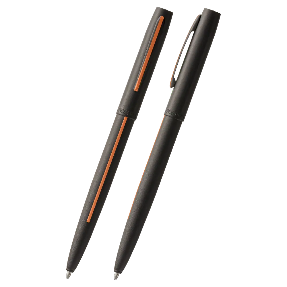 Fisher Cap-O-Matic Matte Black Space Pen, Search & Rescue Orange Line - Image 3