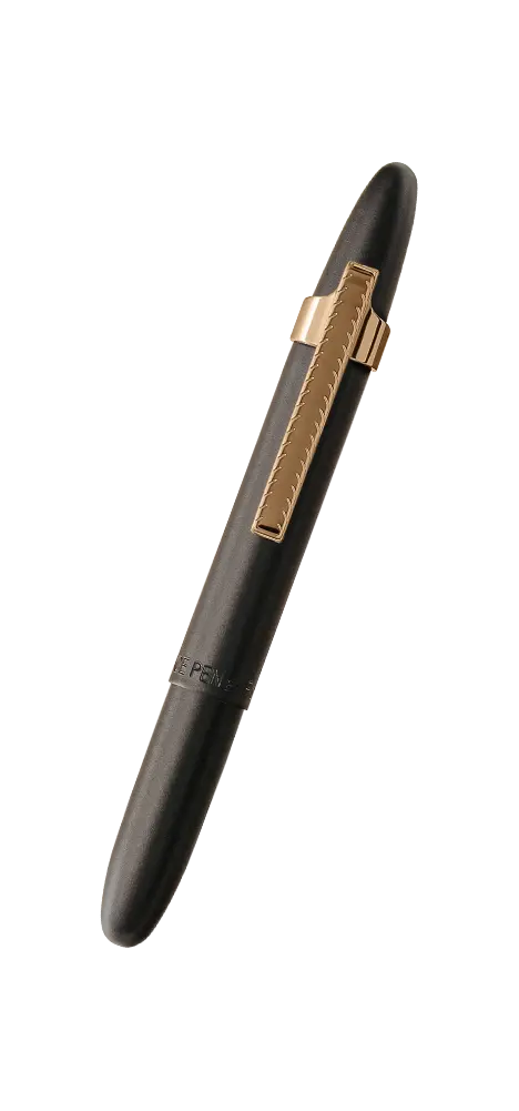 Fisher Space Pens Matte Black Bullet Space Pen With Gold Finger Grip And Clip - Image 2