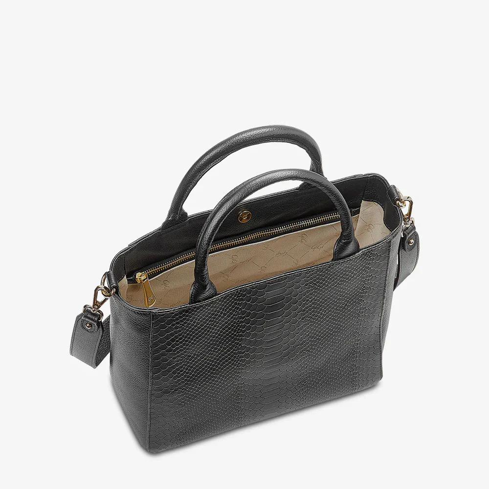 GiGi New York HUDSON SATCHEL Embossed Python Leather - Image 4