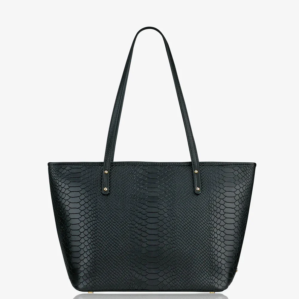 GiGi New York ZIP TAYLOR TOTE Embossed Python Leather - Image 2