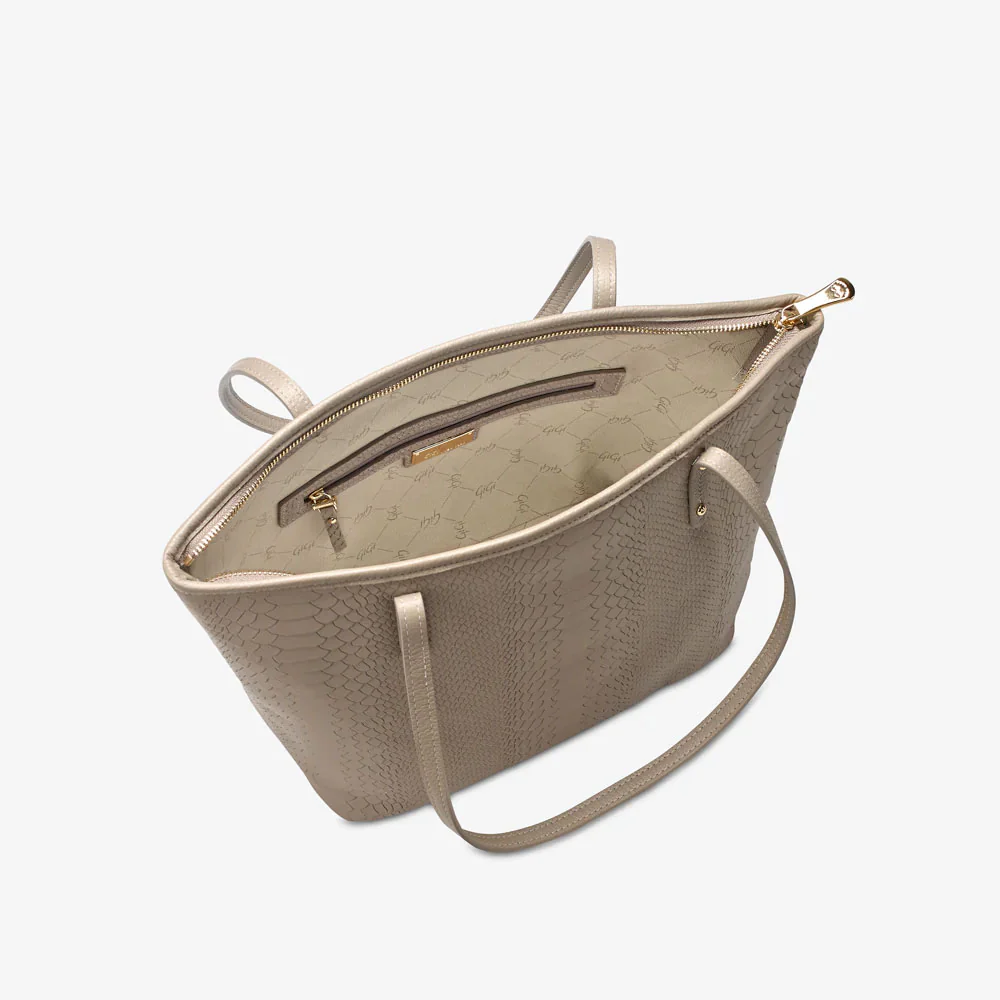 GiGi New York ZIP TAYLOR TOTE Embossed Python Leather - Image 4