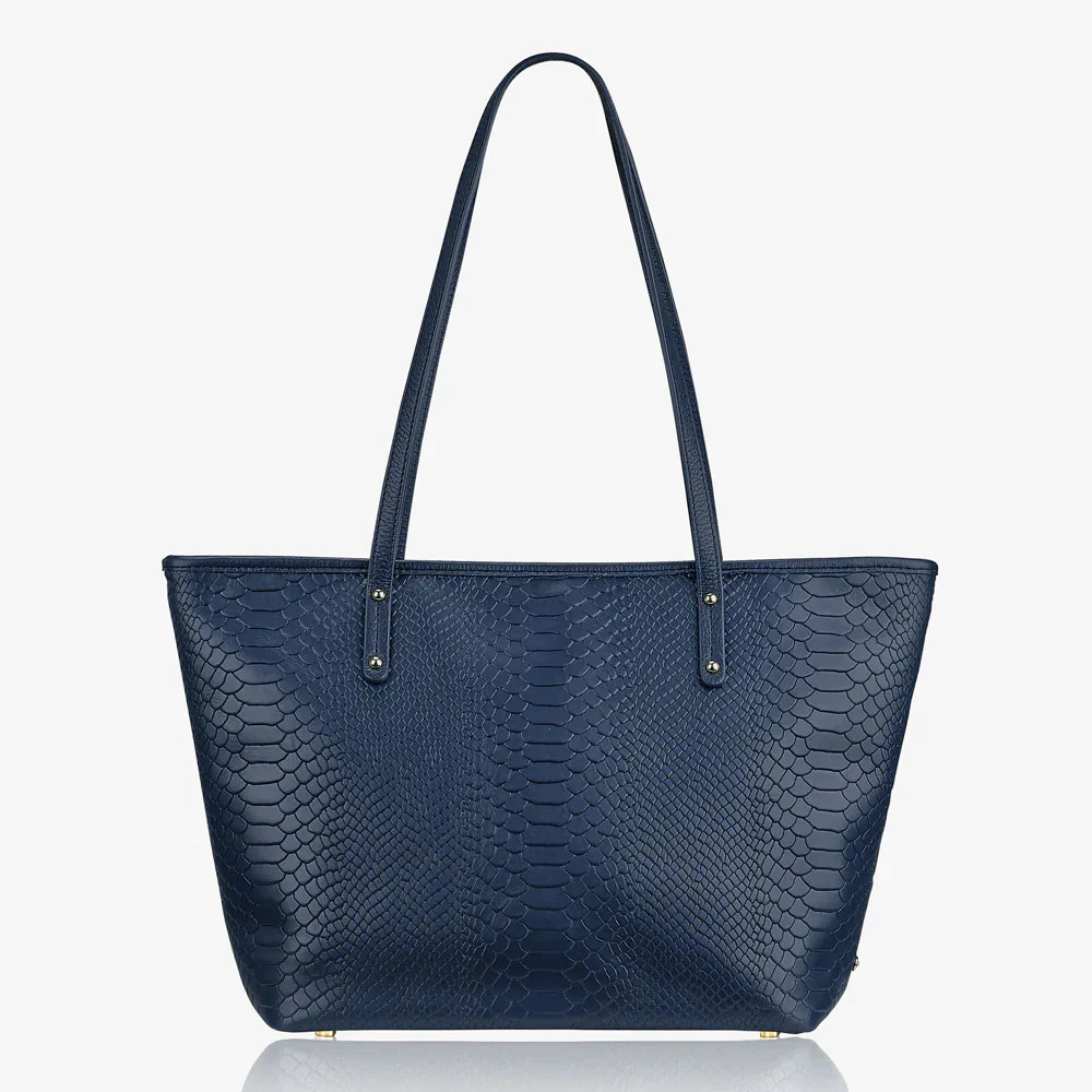 GiGi New York ZIP TAYLOR TOTE Embossed Python Leather - Image 5