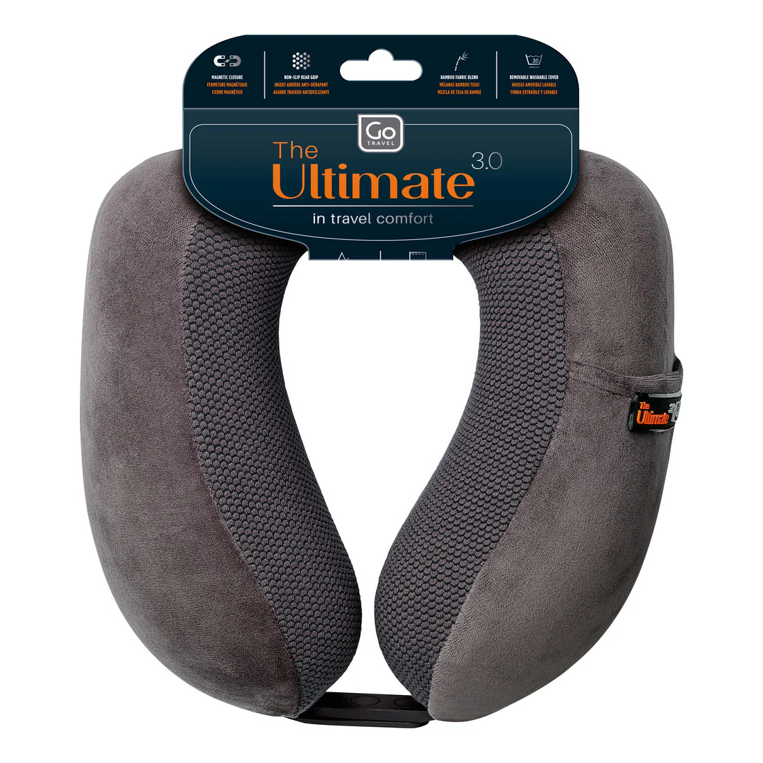 Go Travel Ultimate 3.0 Travel Pillow (Dark Grey)