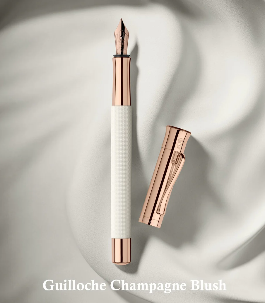 Graf Von Faber-Castell Guilloche Fountain Pen Champagne Blush - Image 2