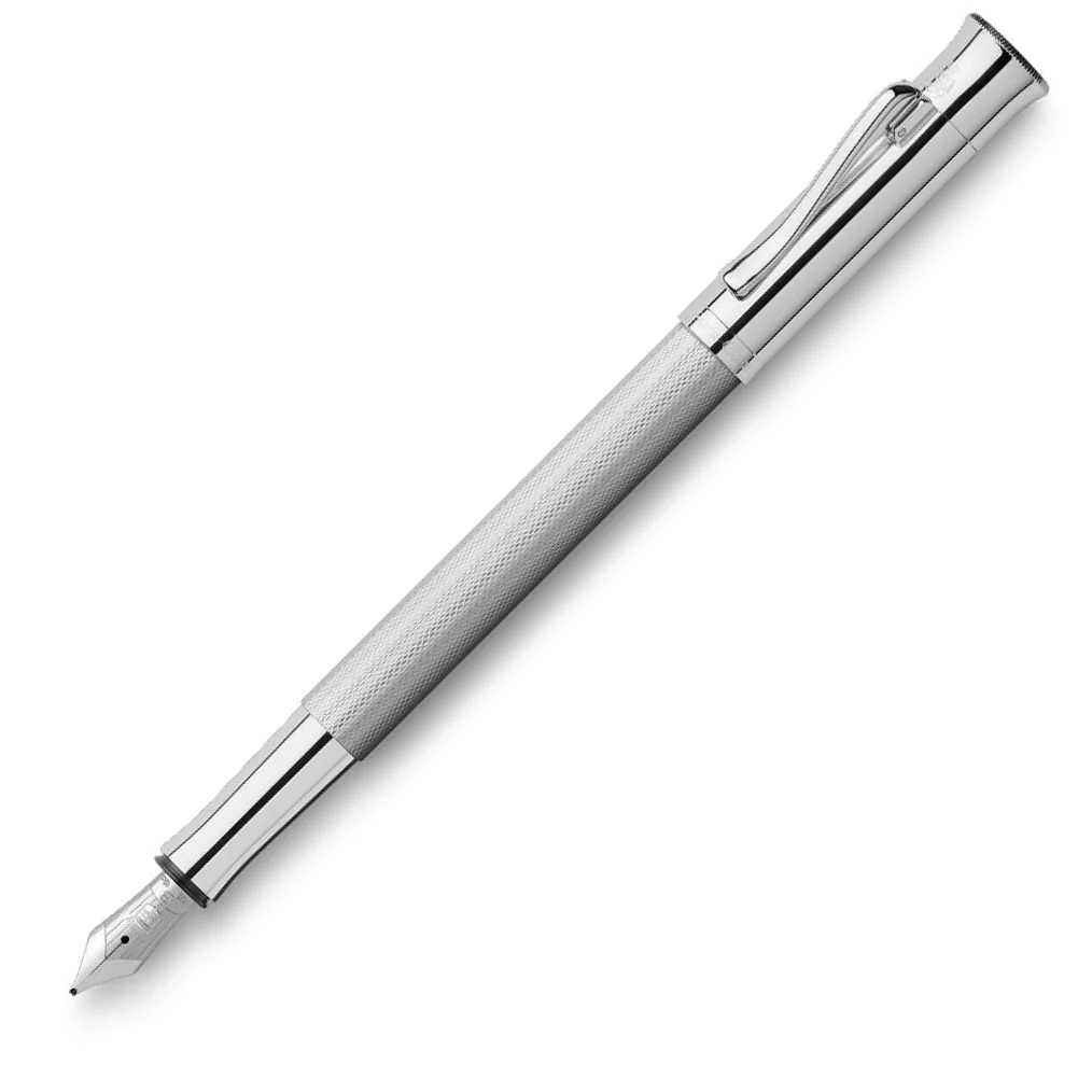 Graf Von Faber-Castell Guilloche Fountain Pen Rhodium - Image 3
