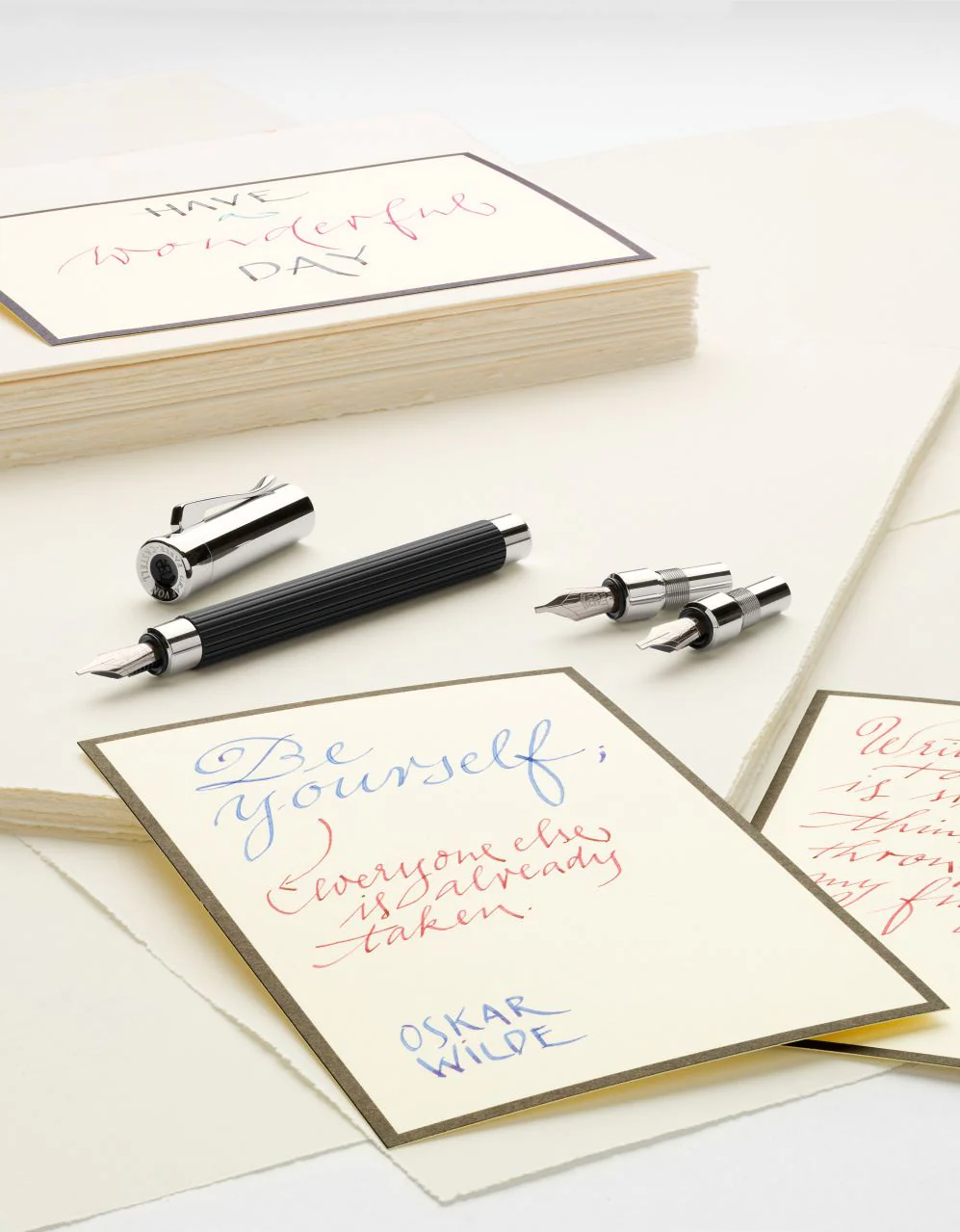 Graf Von Faber-Castell Tamitio Fountain Pen Calligraphy Set Black - Image 4
