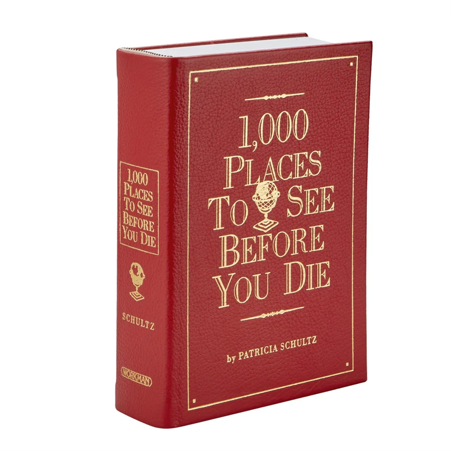 Graphic Image 1,000 Places to See Before You Die Red Genuine Leather - Image 2