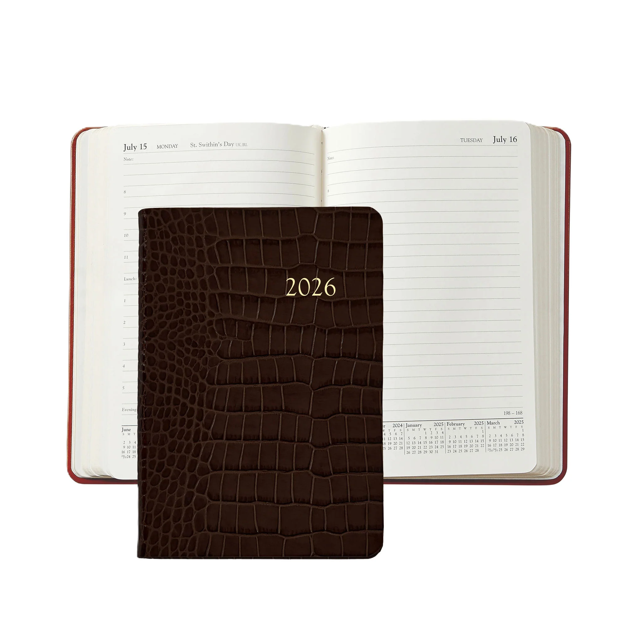 Graphic Image 2026 Daily Journal Embossed Croc Leather - Image 5
