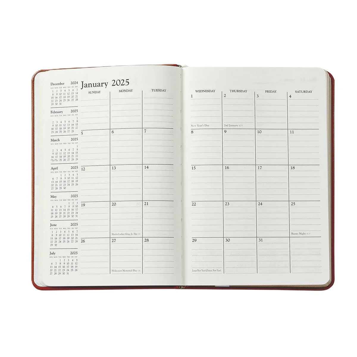 Graphic Image 2026 Daily Journal Goatskin Leather - Image 3