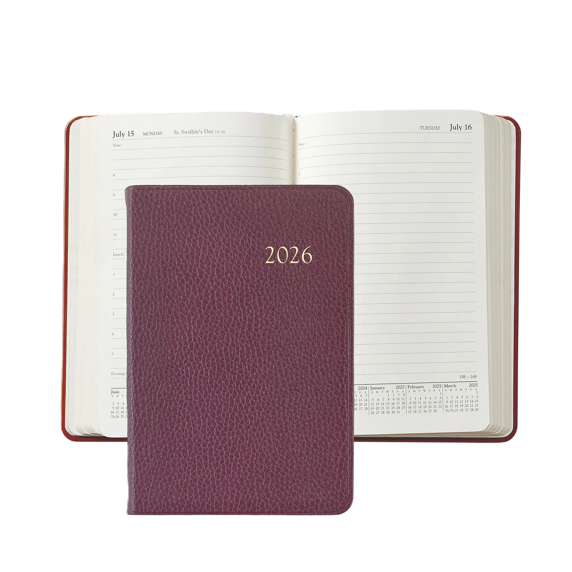 Graphic Image 2026 Daily Journal Pebble Grain Leather Planner - Image 11
