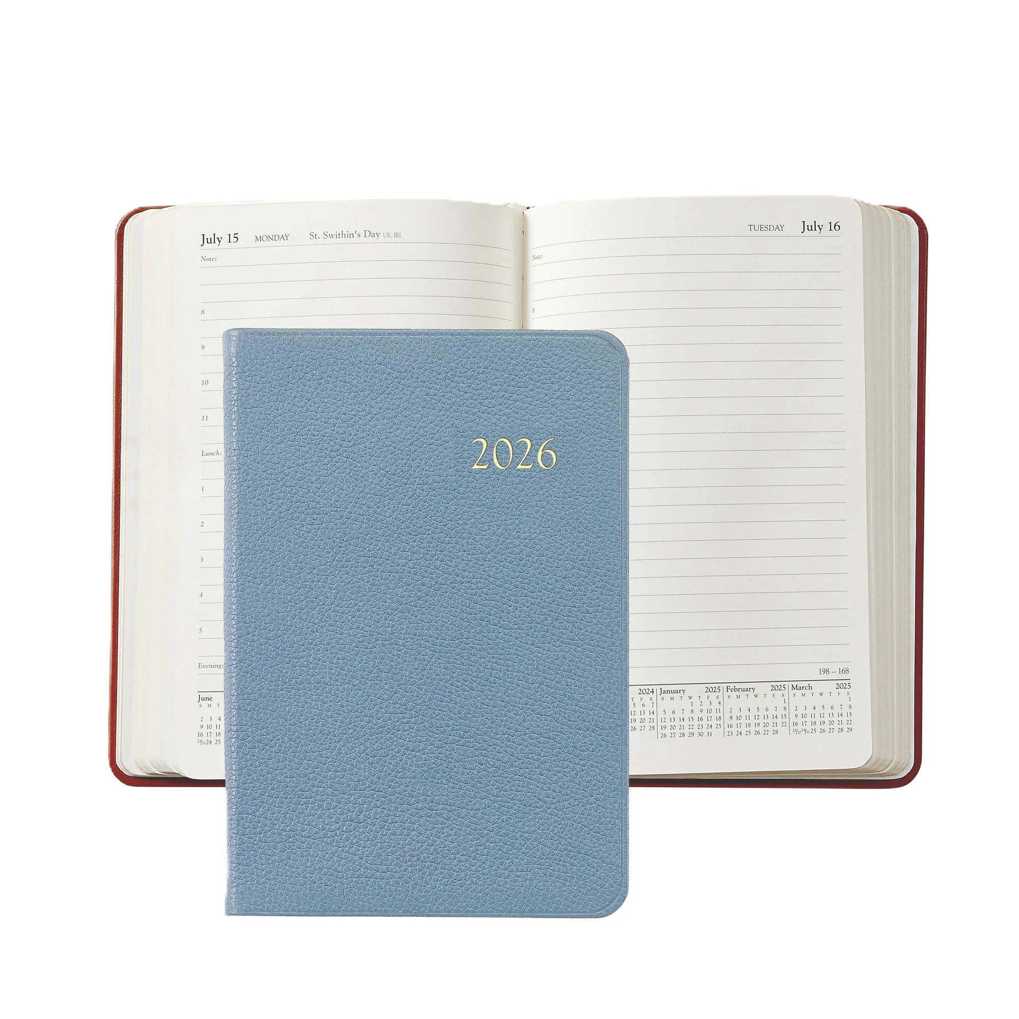 Graphic Image 2026 Daily Journal Pebble Grain Leather Planner - Image 2