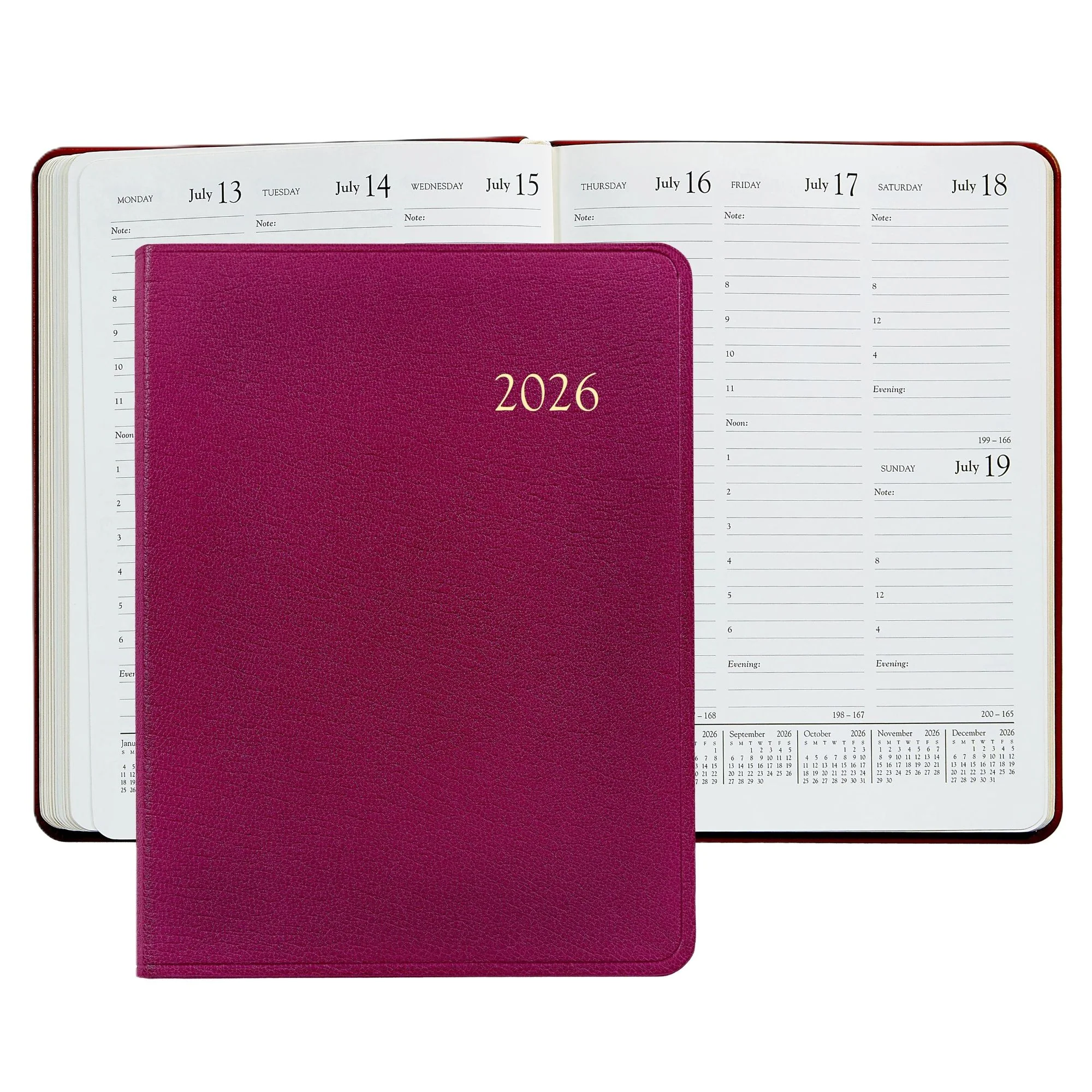 Graphic Image 2026 Desk Diary Goatskin Leather - Image 2