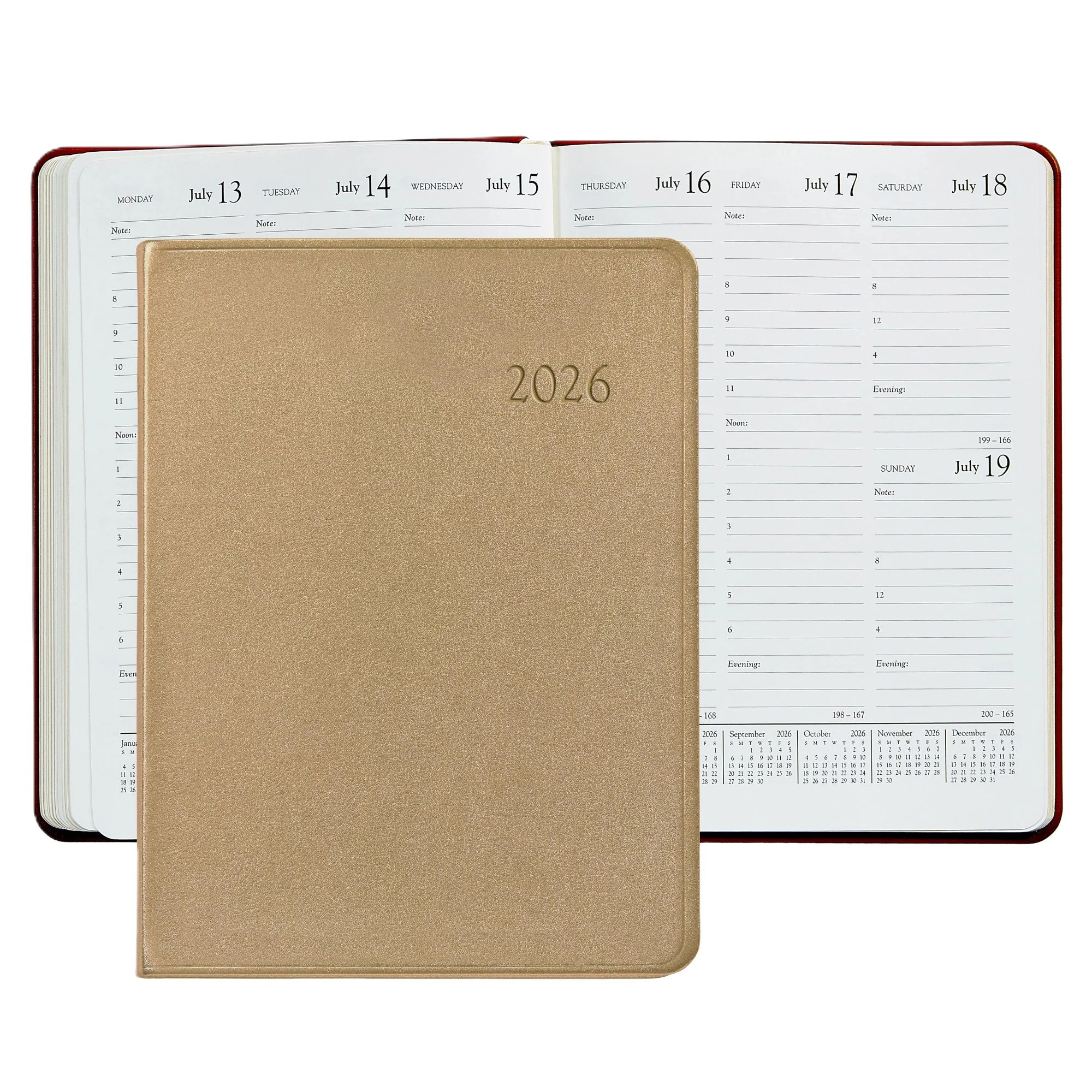 Graphic Image 2026 Desk Diary Goatskin Leather - Image 22