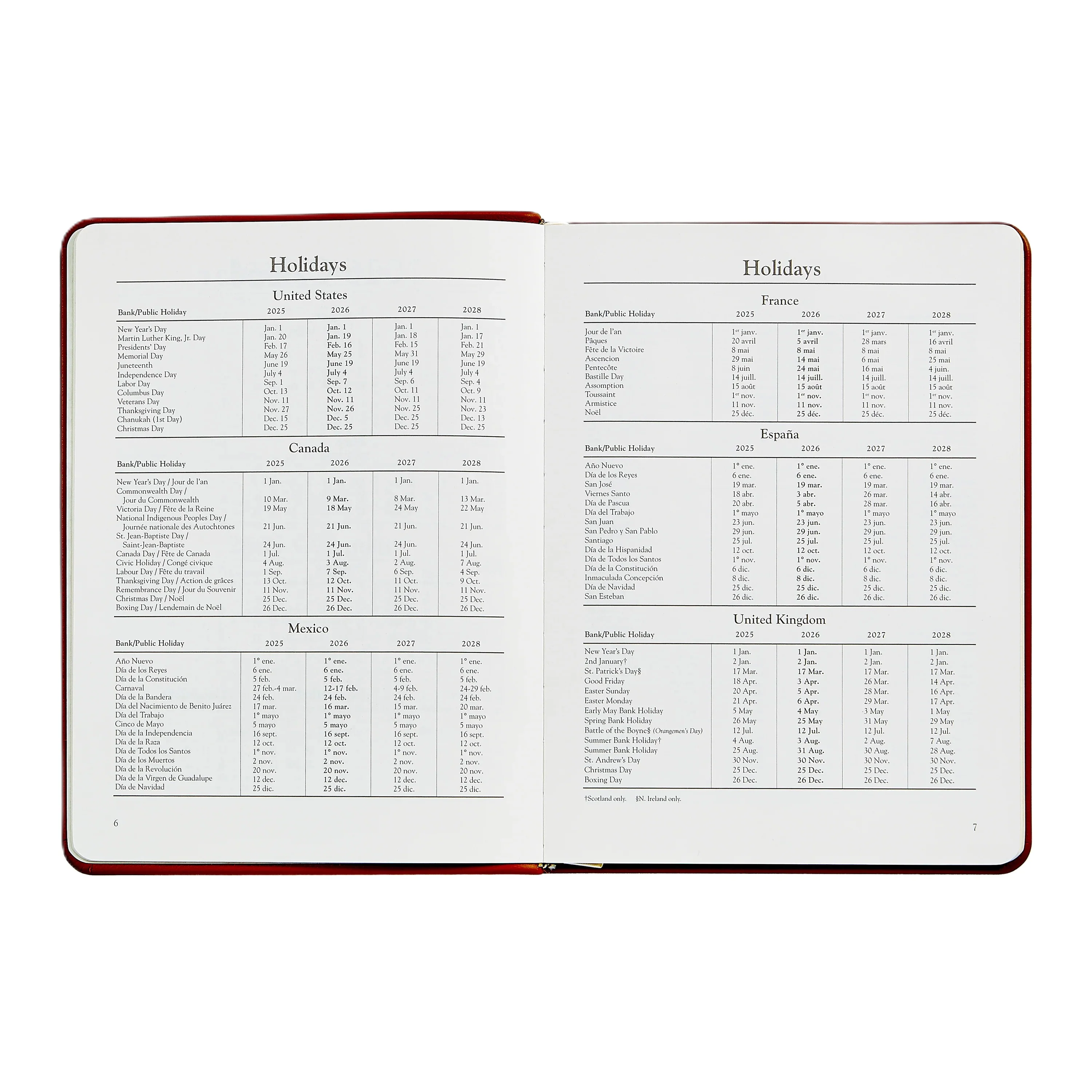 Graphic Image 2026 Desk Diary Goatskin Leather - Image 3