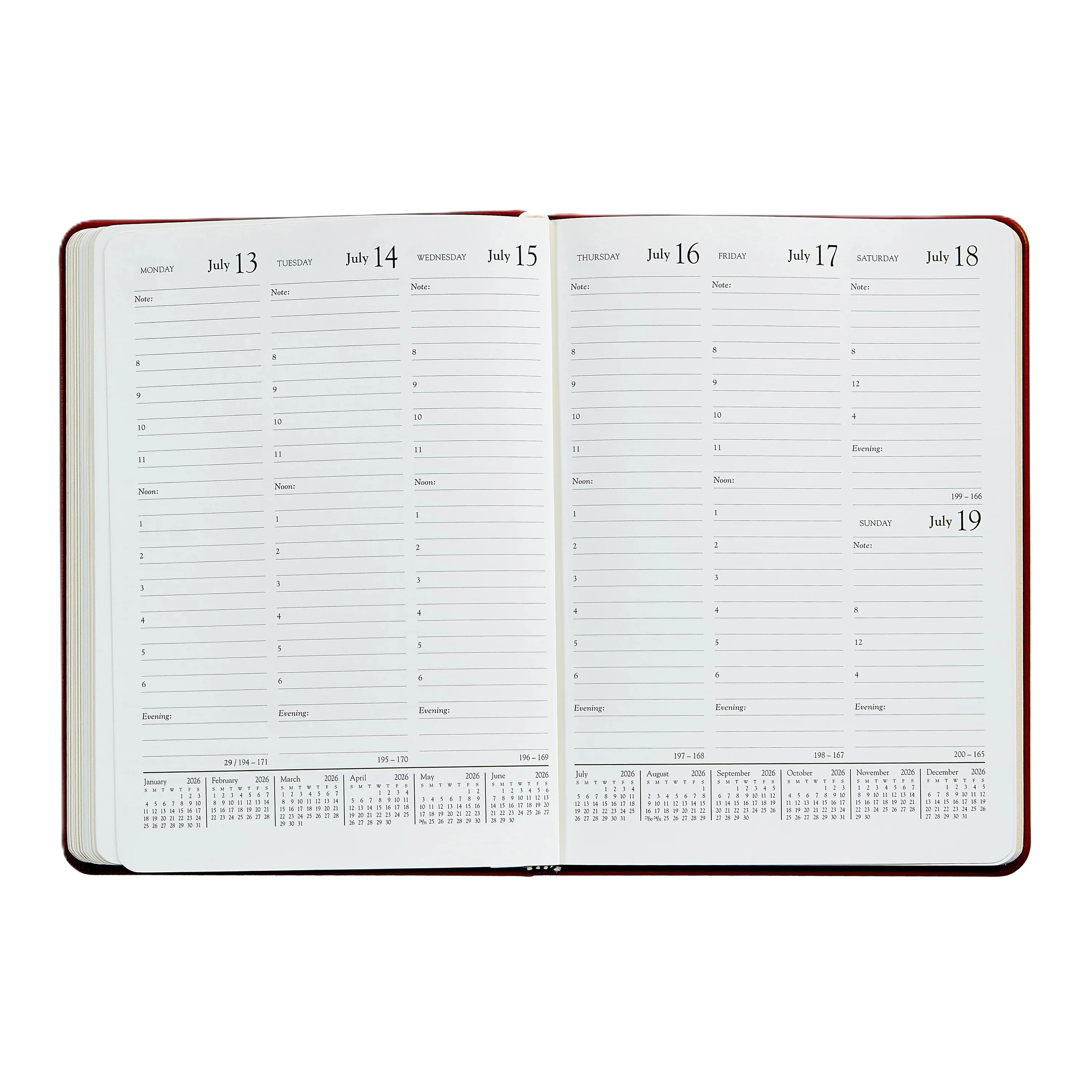 Graphic Image 2026 Desk Diary Goatskin Leather - Image 5
