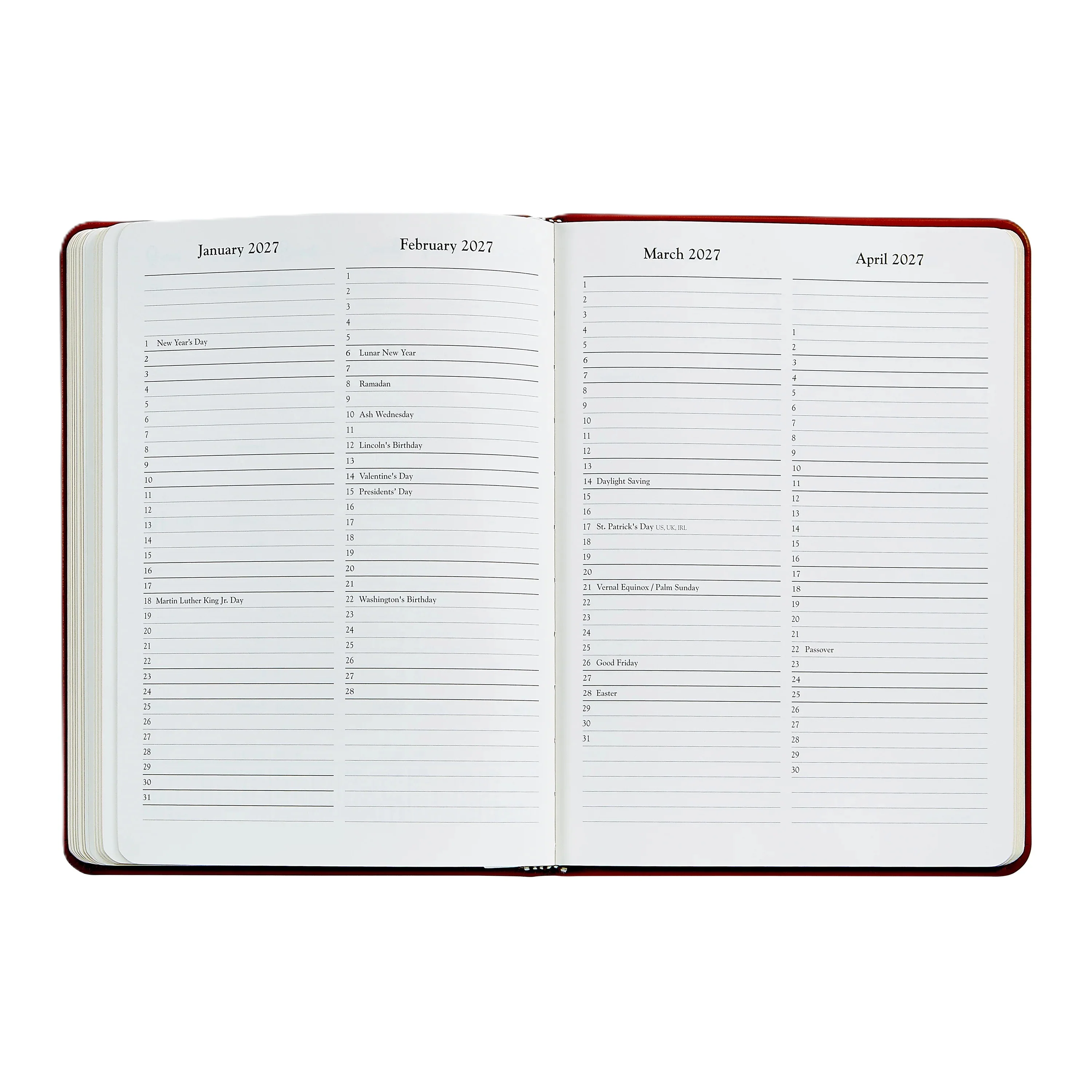 Graphic Image 2026 Desk Diary Goatskin Leather - Image 6
