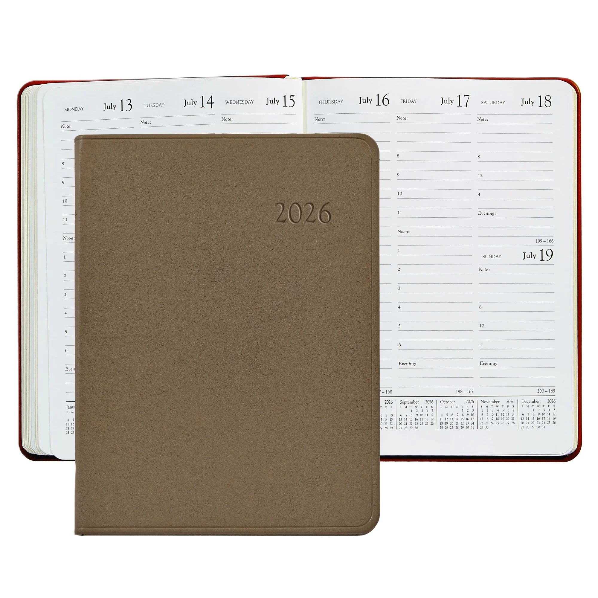 Graphic Image 2026 Desk Diary Traditional Leather - Image 16