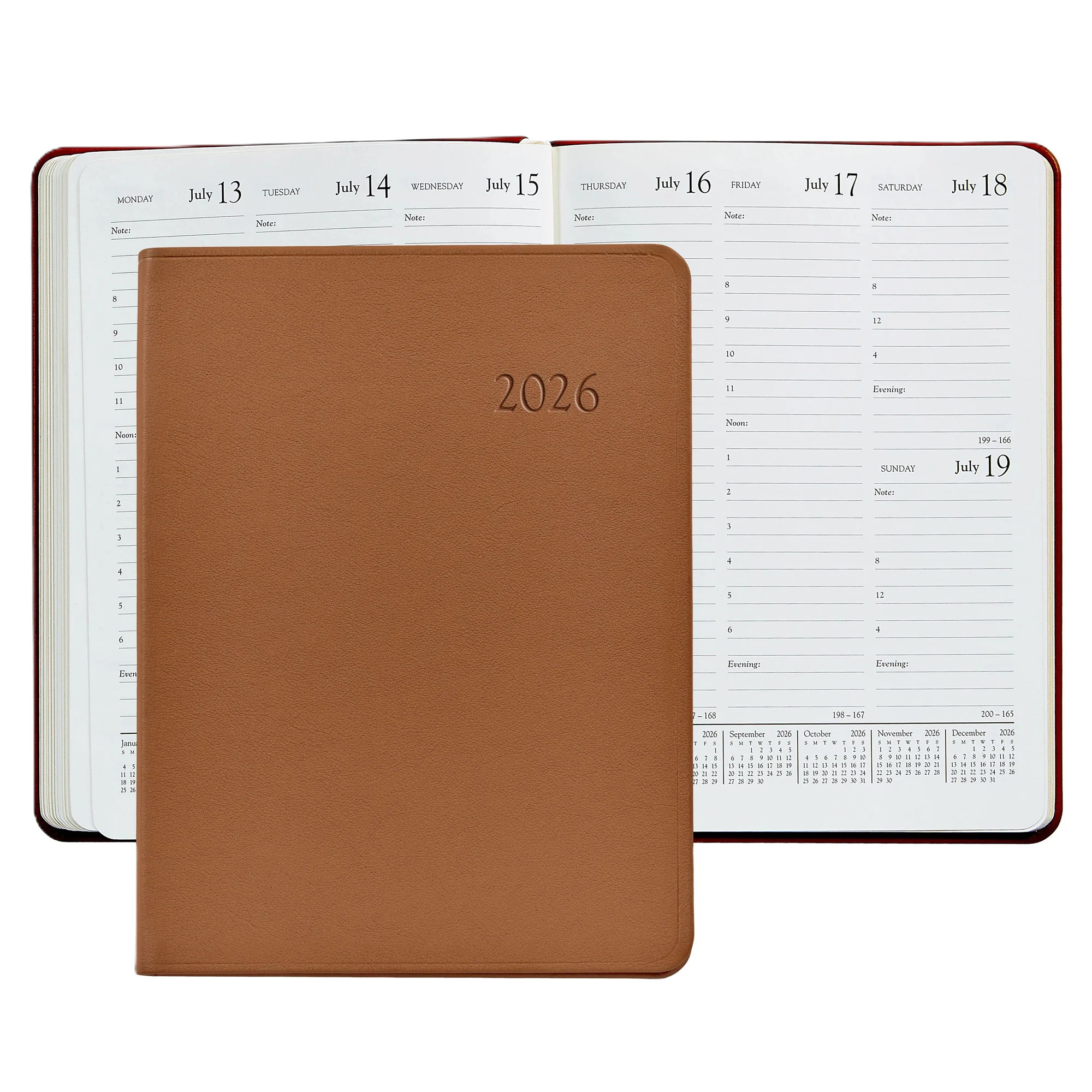 Graphic Image 2026 Desk Diary Traditional Leather - Image 6