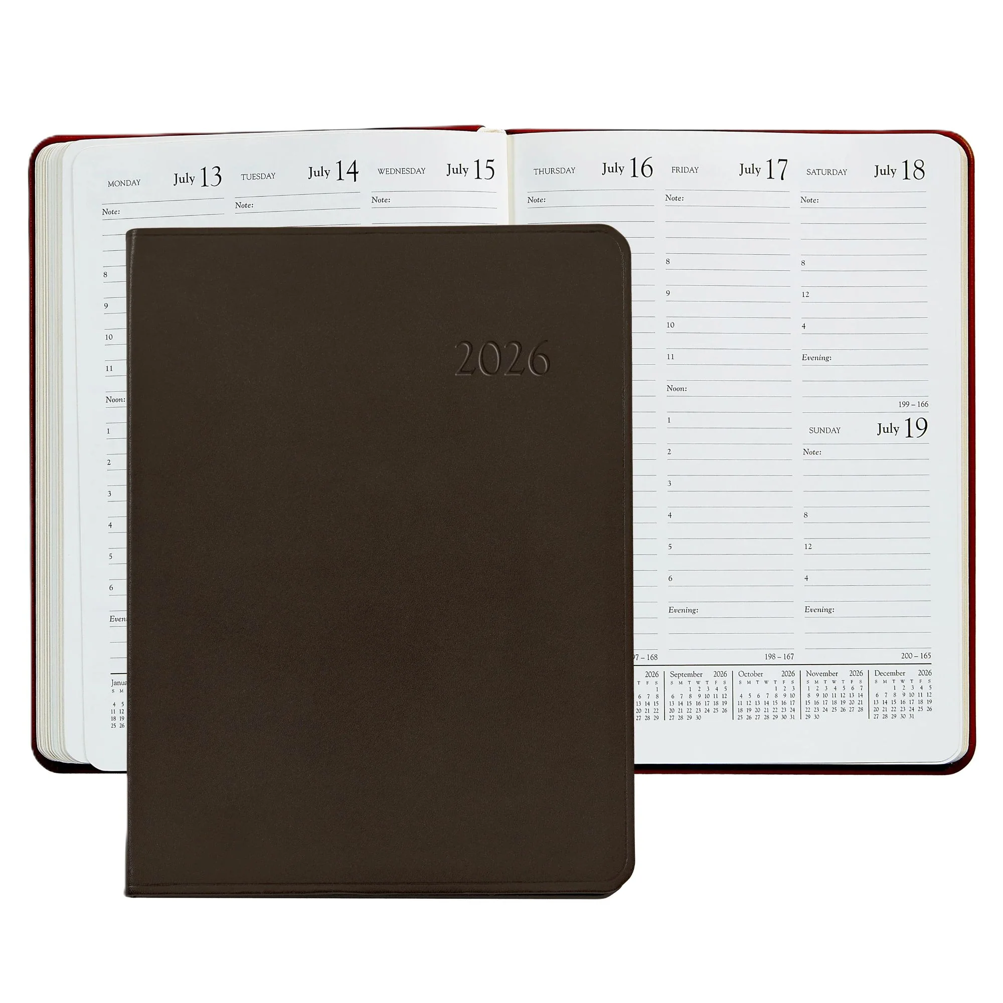 Graphic Image 2026 Desk Diary Traditional Leather - Image 8