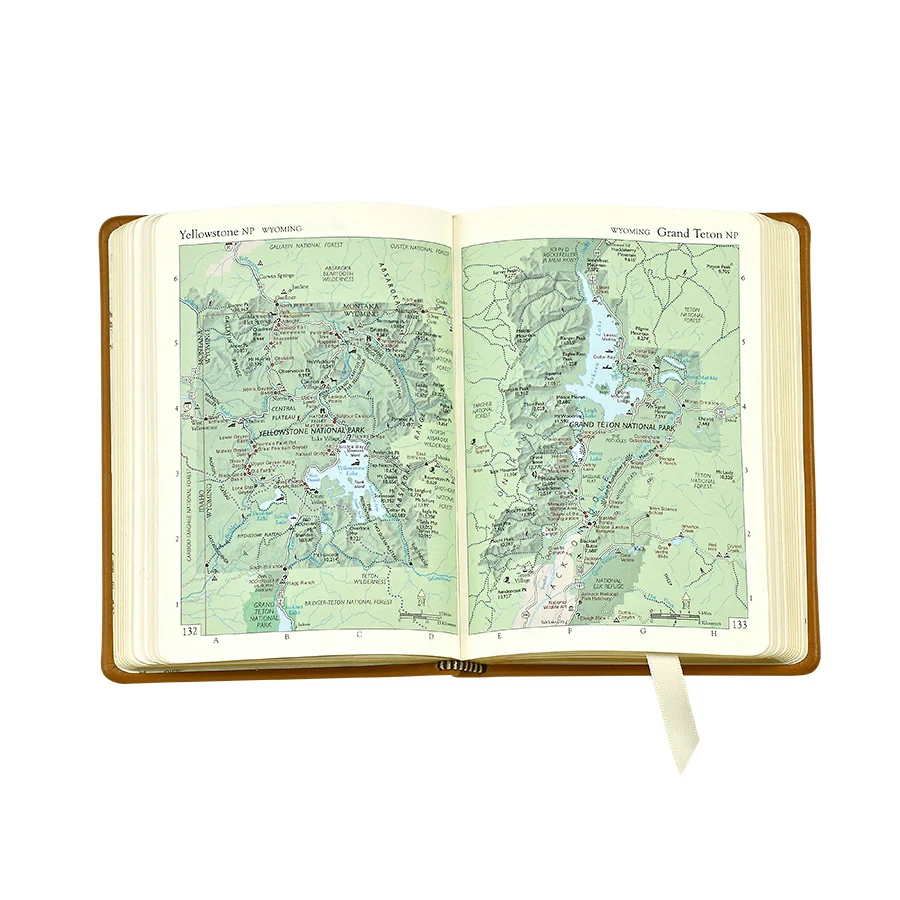 Graphic Image America National Parks Atlas Black Traditional Leather - Image 4