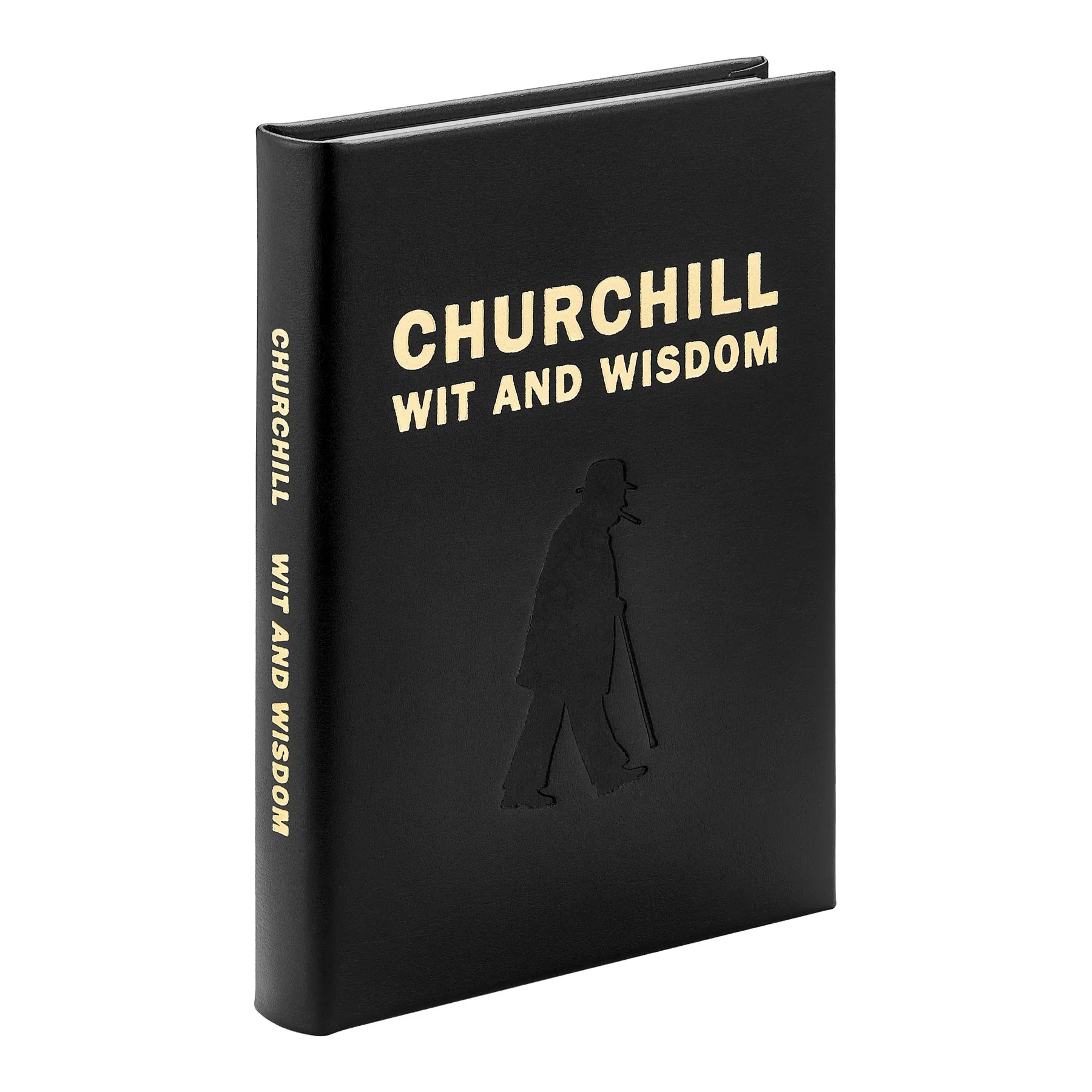 Graphic Image Churchill Wit and Wisdom Black Bonded Leather - Image 2