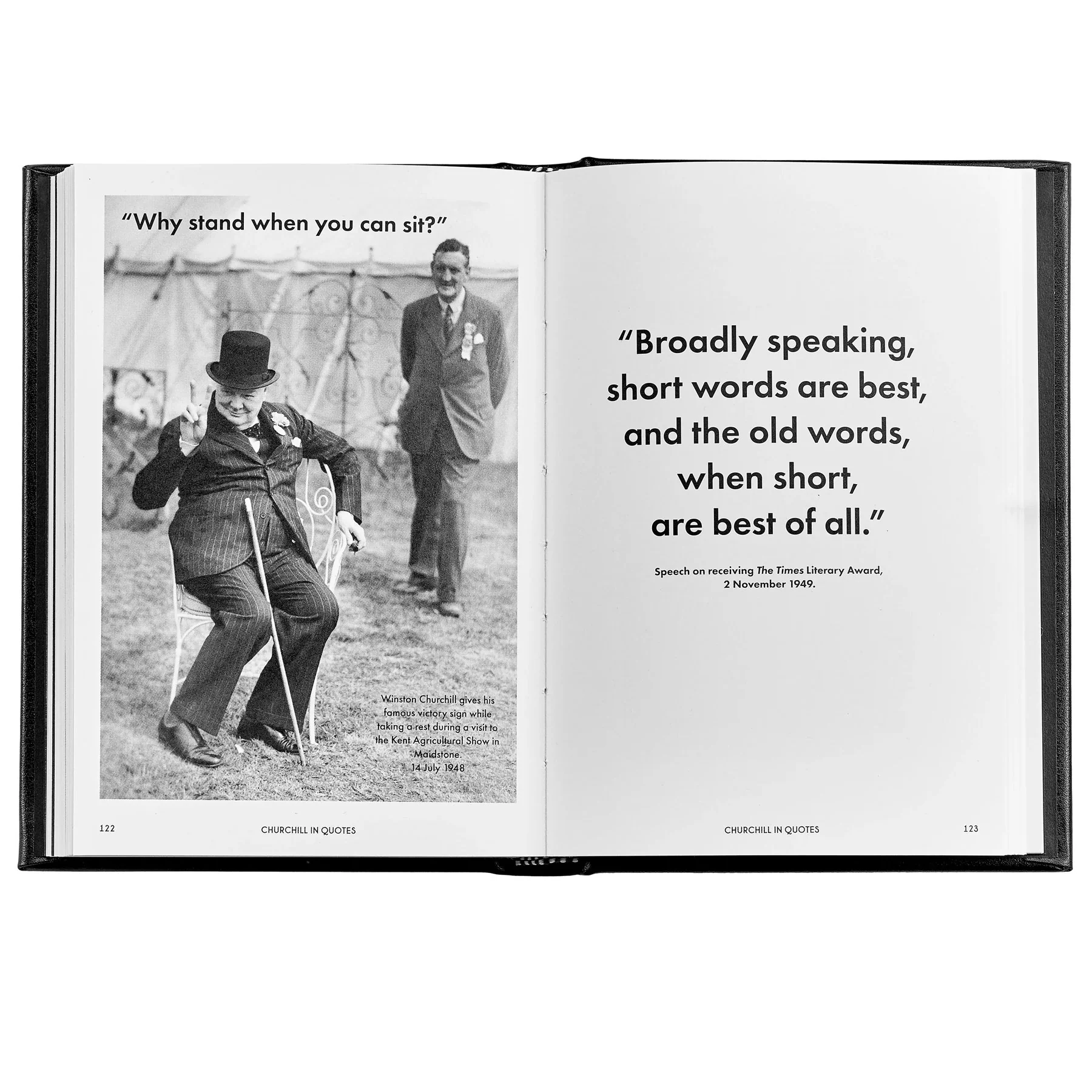 Graphic Image Churchill Wit and Wisdom Black Bonded Leather - Image 3