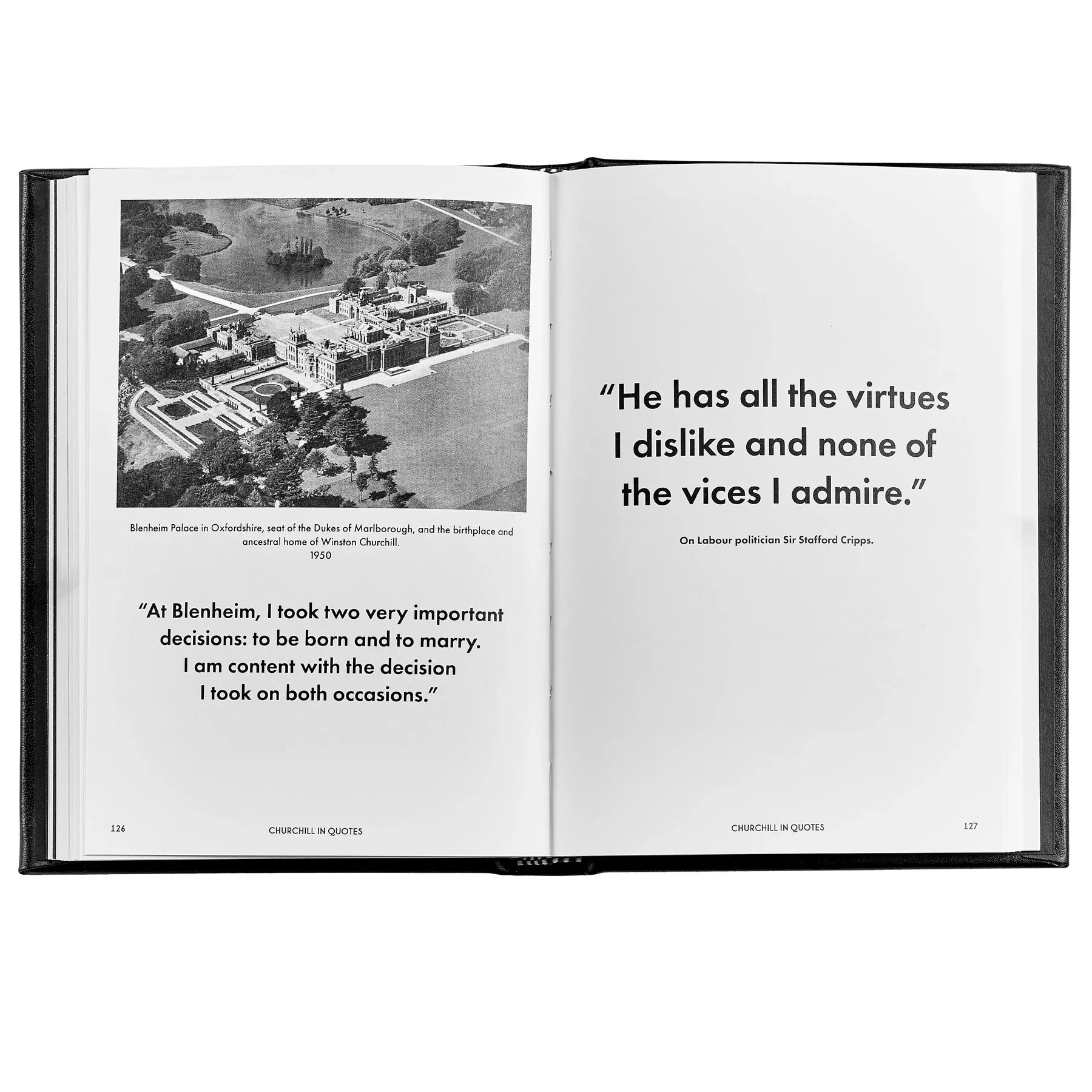 Graphic Image Churchill Wit and Wisdom Black Bonded Leather - Image 4