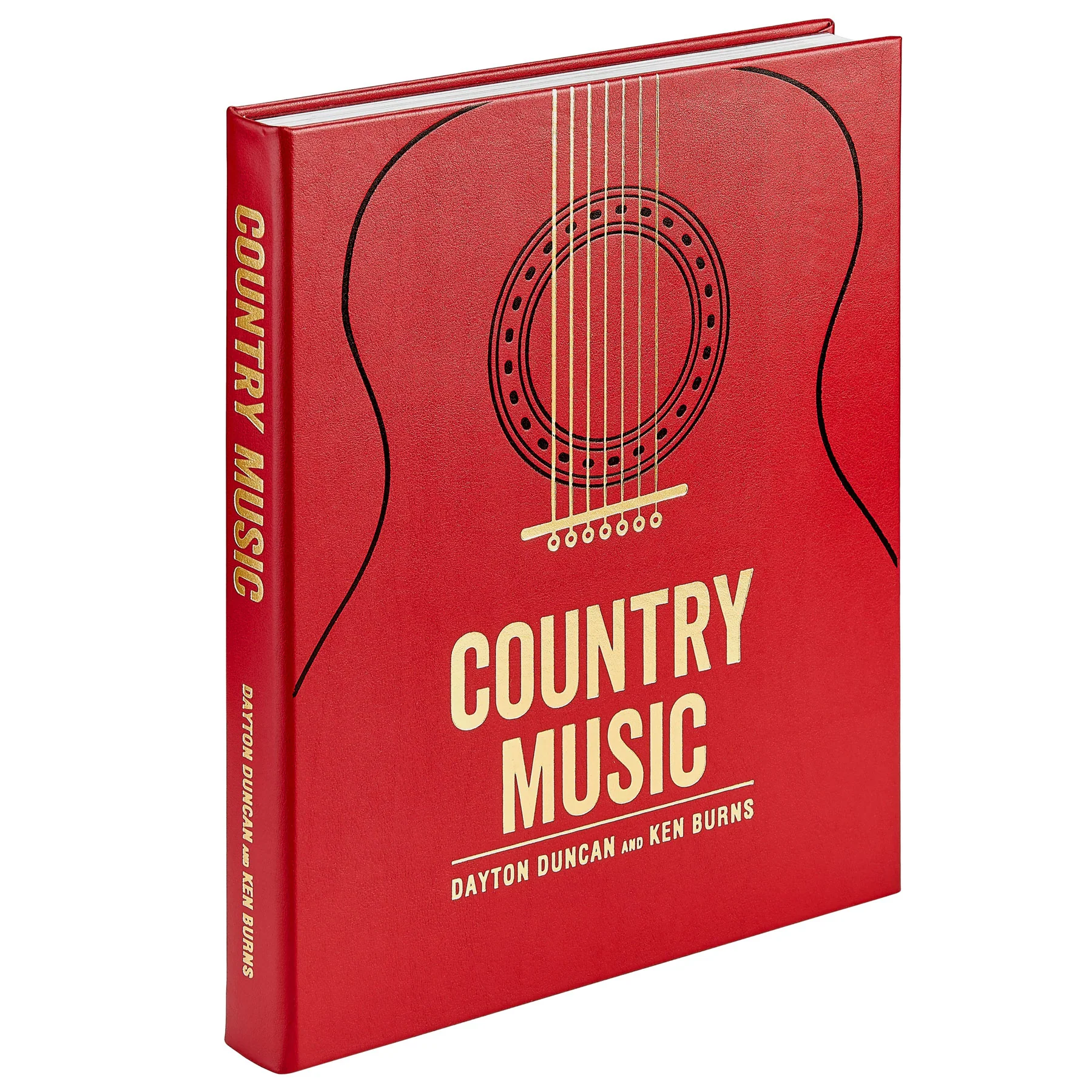 Graphic Image Country Music by Dayton Duncan and Ken Burns - Red Bonded Leather - Image 2