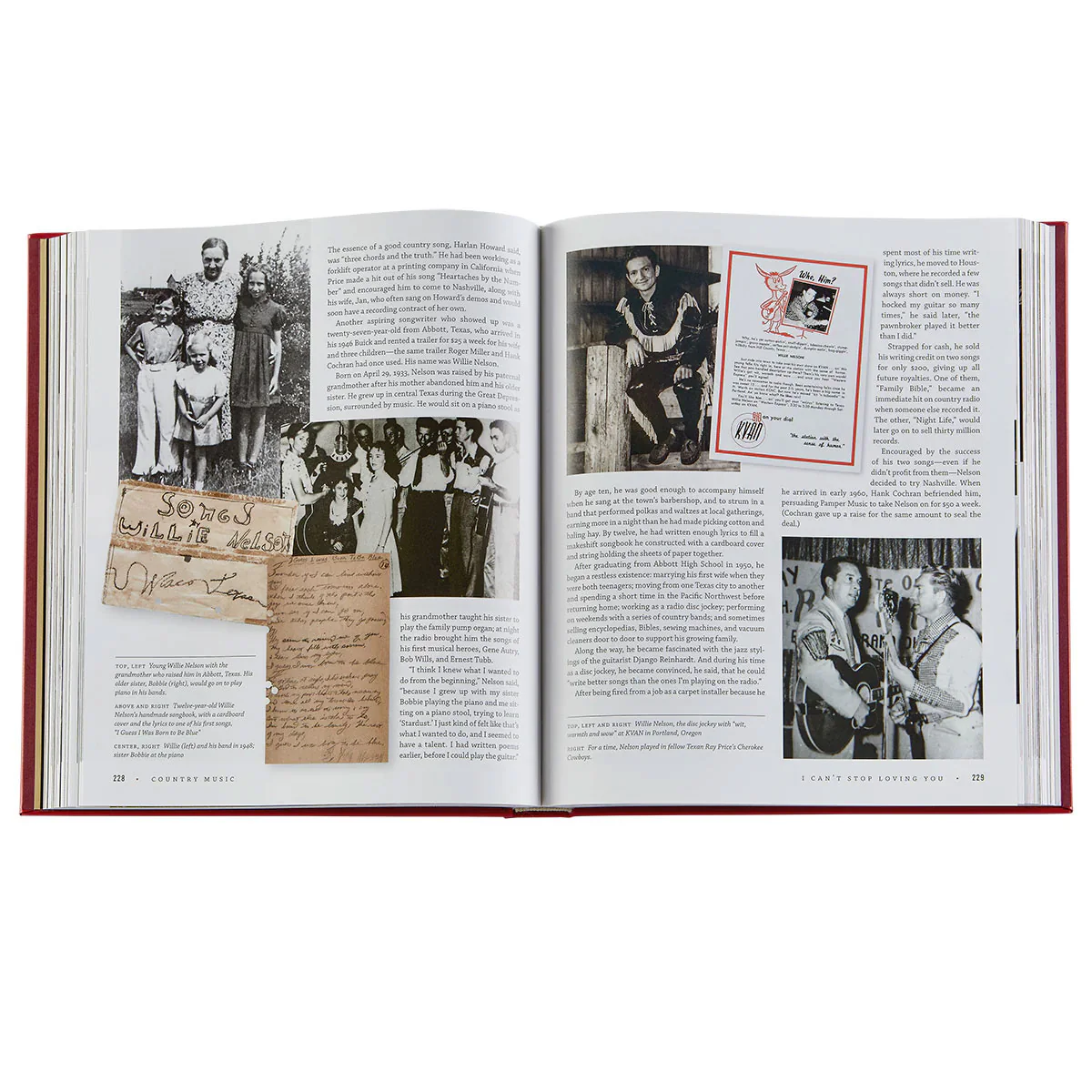 Graphic Image Country Music by Dayton Duncan and Ken Burns - Red Bonded Leather - Image 6