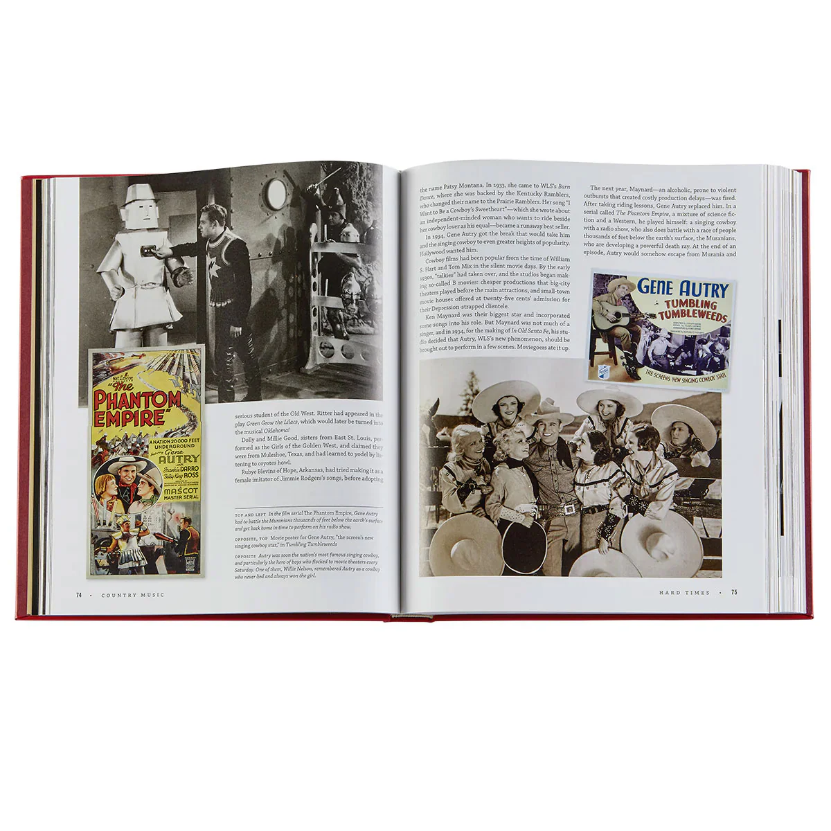 Graphic Image Country Music by Dayton Duncan and Ken Burns - Red Bonded Leather - Image 8