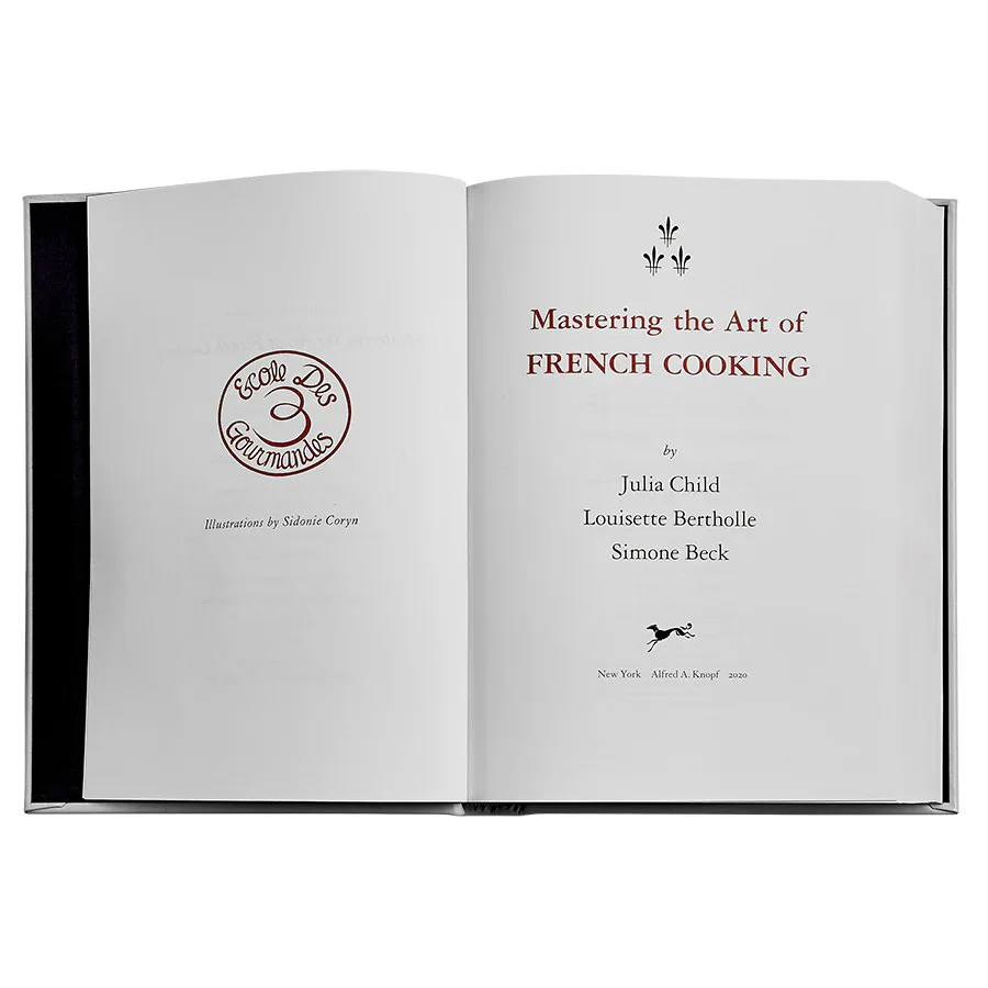 Graphic Image Julia Child Mastering the Art of French Cooking - Navy Bonded Leather - Image 4