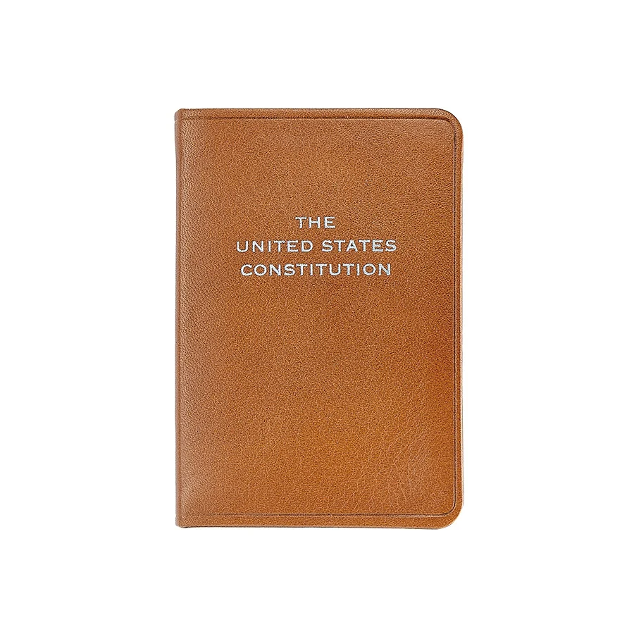 Graphic Image Mini United States Constitution British Tan Traditional Leather