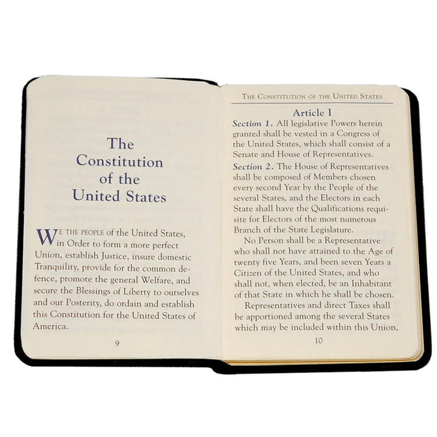 Graphic Image Mini United States Constitution British Tan Traditional Leather - Image 2