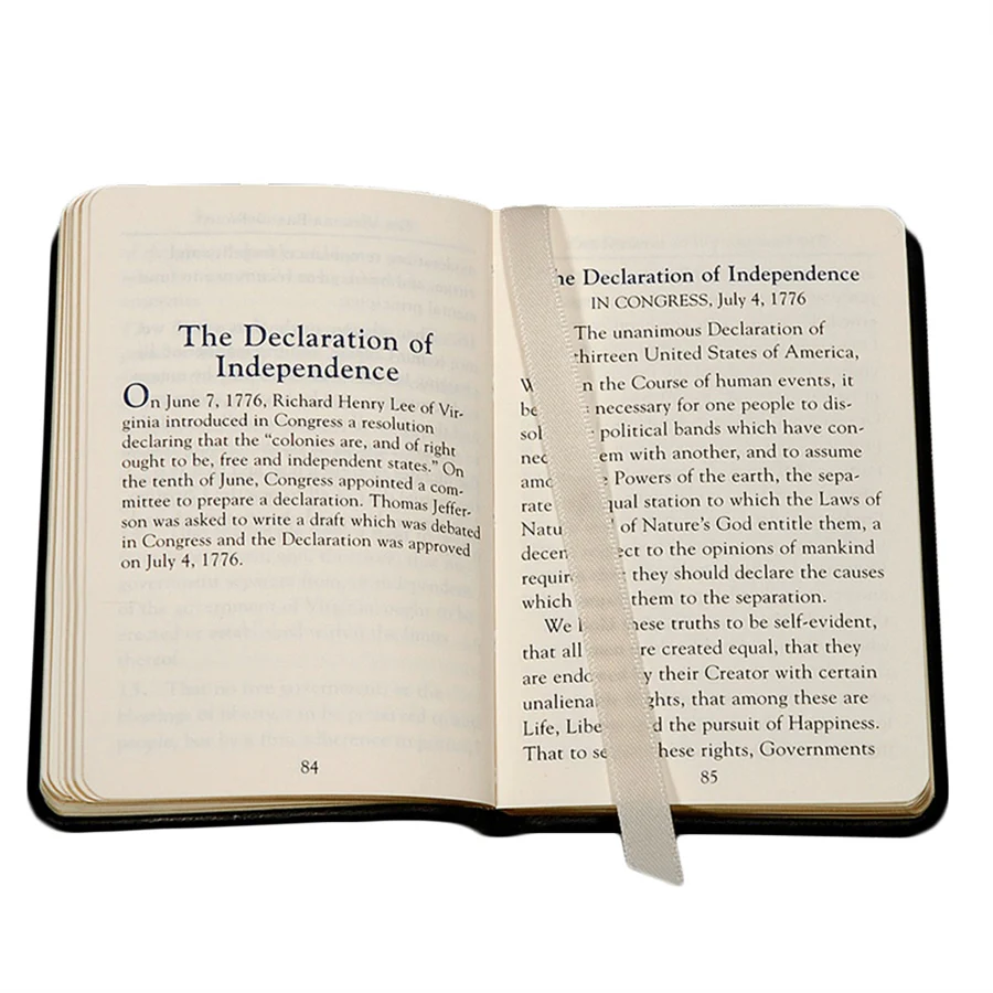 Graphic Image Mini United States Constitution British Tan Traditional Leather - Image 3