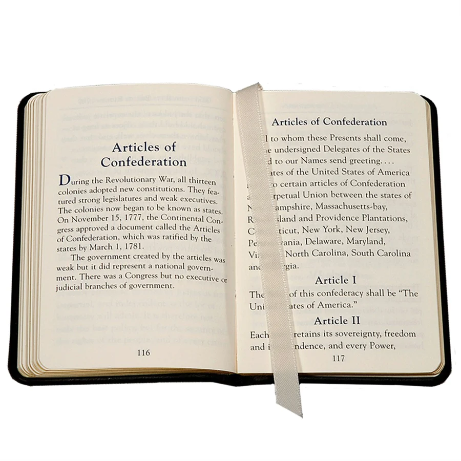 Graphic Image Mini United States Constitution British Tan Traditional Leather - Image 5