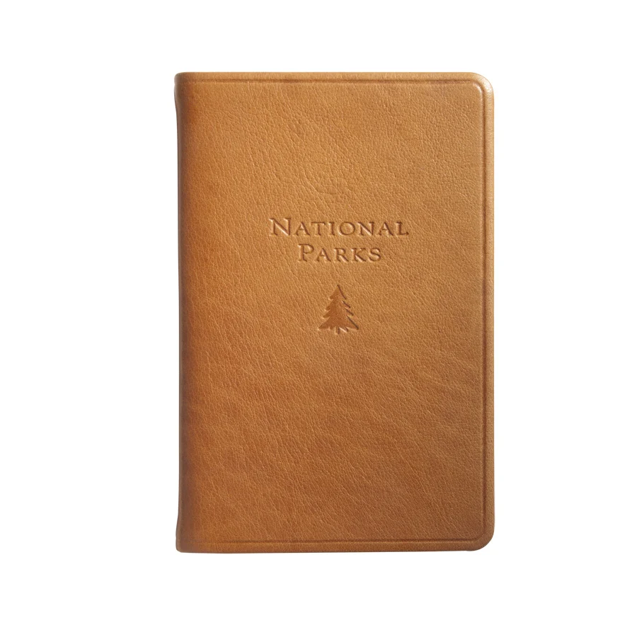 Graphic Image National Parks Atlas British Tan Traditional Leather - Image 2