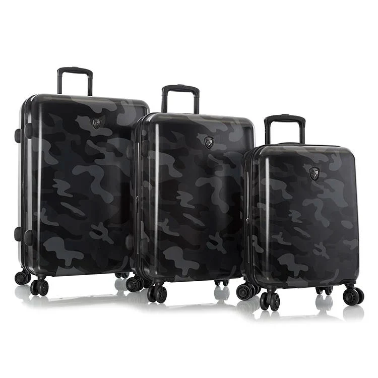 Heys Black Camo Fashion Spinner 3 Piece Set
