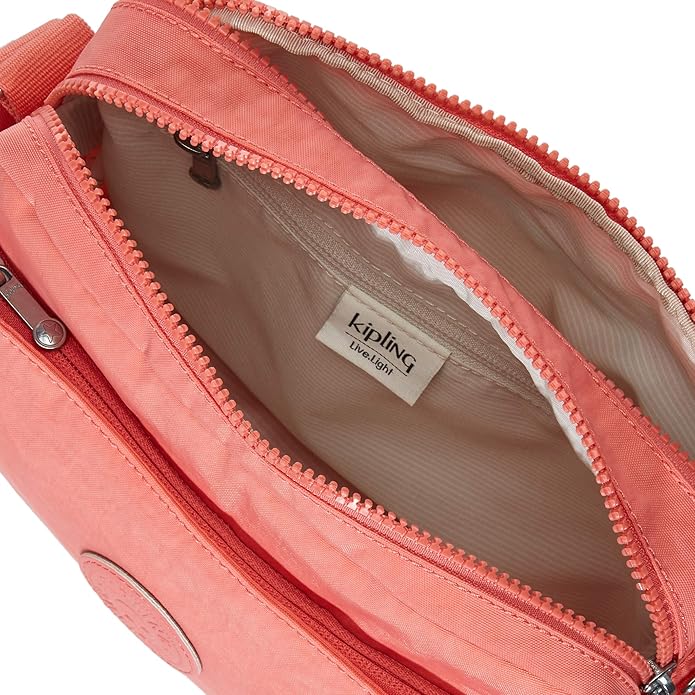 Kipling Abanu Medium Crossbody Bag - Fresh Coral - Image 5
