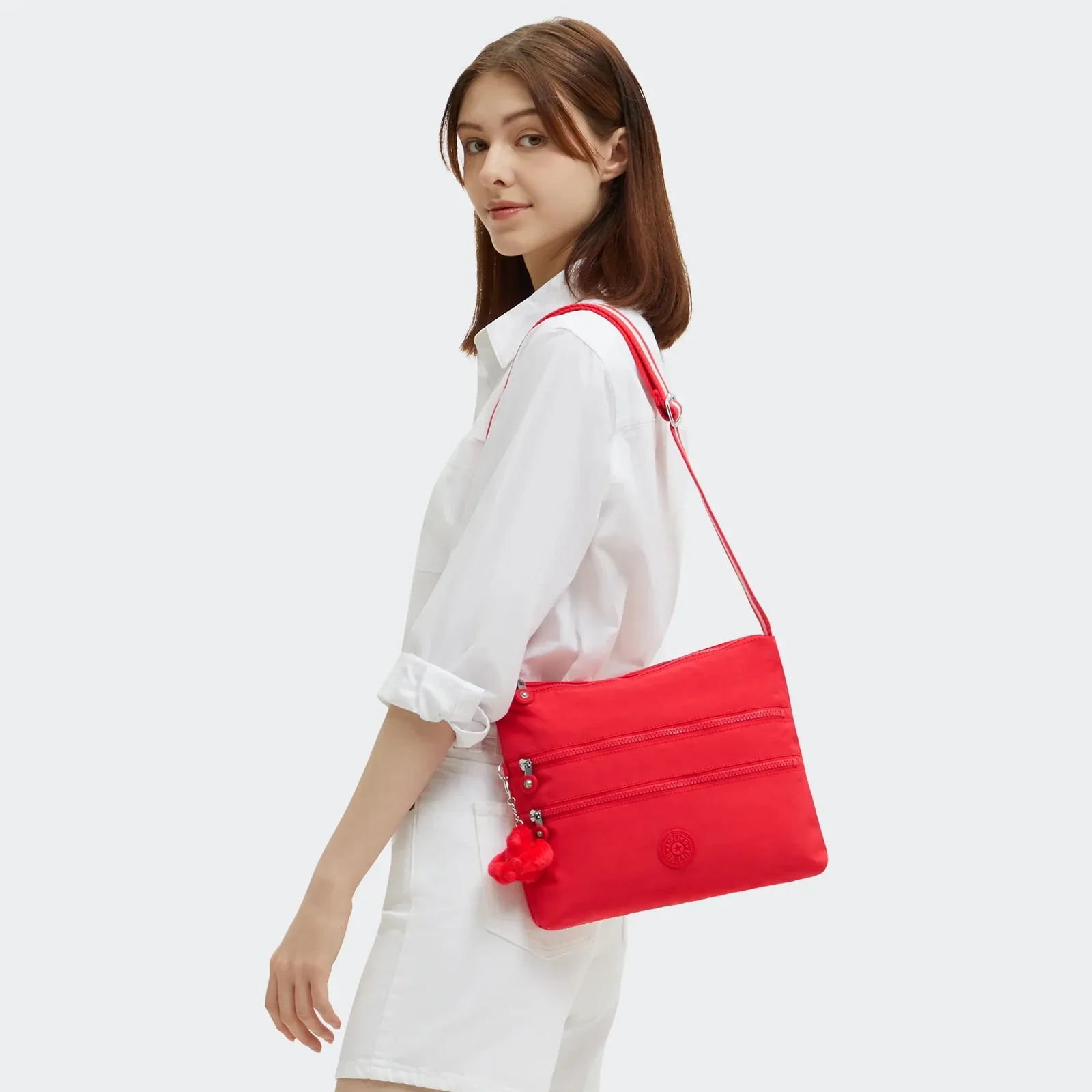 Kipling Alvar Crossbody Bag - Escape Red - Image 6