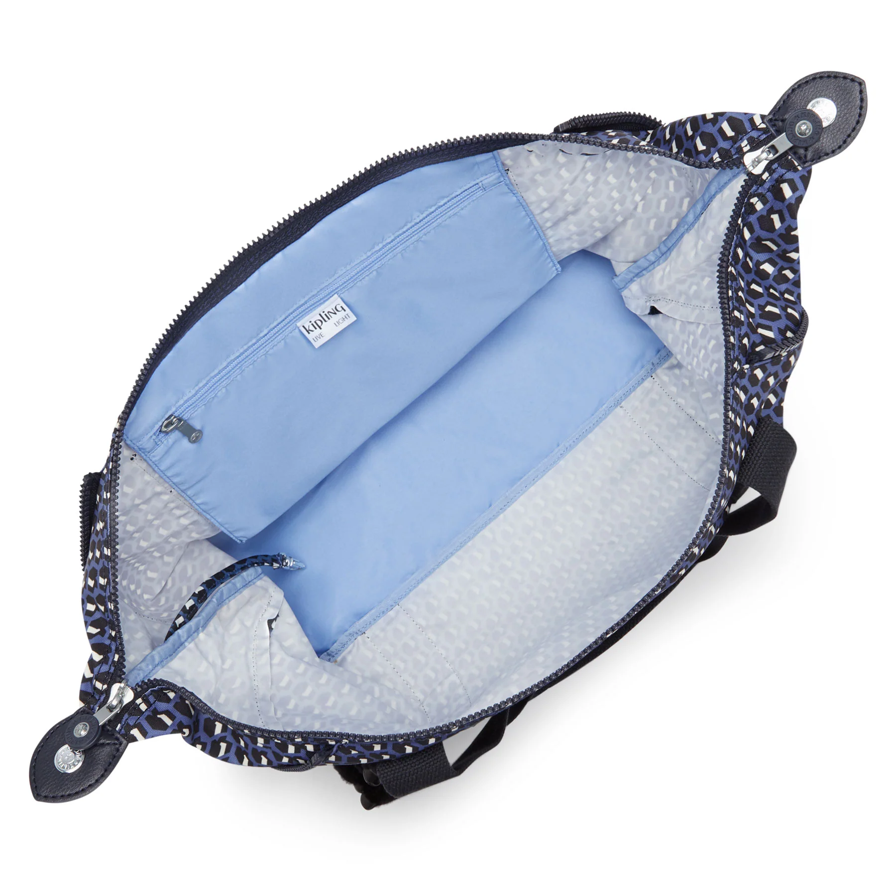 Kipling Art M Printed Tote Bag - 3D K Blue - Image 3