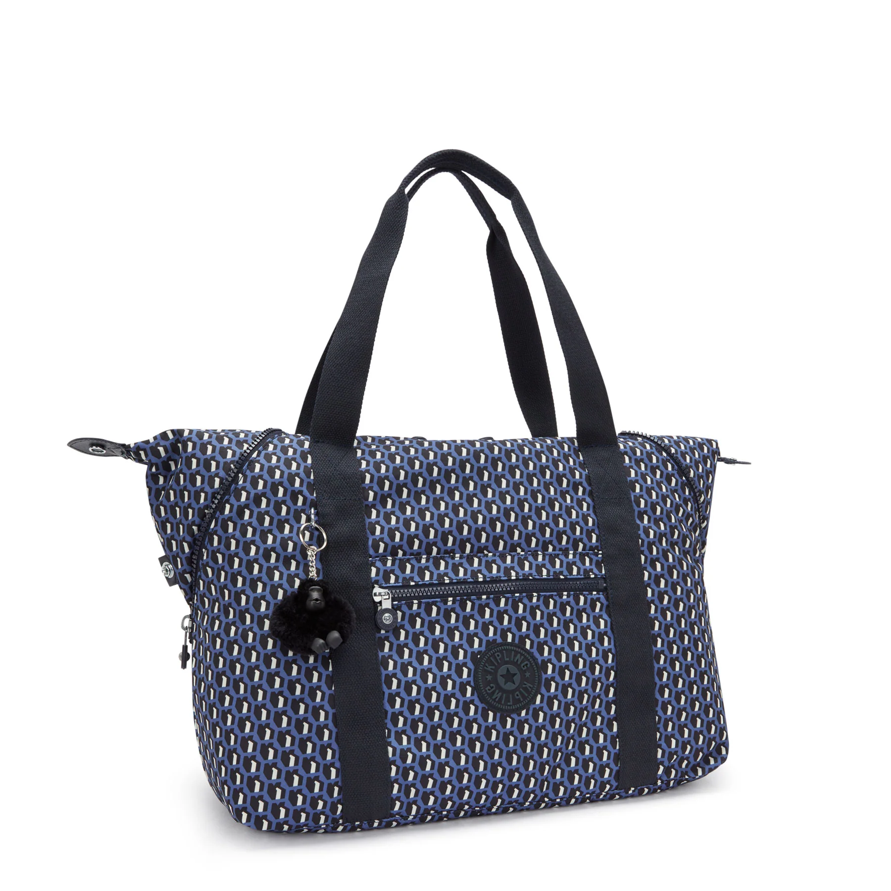 Kipling Art M Printed Tote Bag - 3D K Blue - Image 4