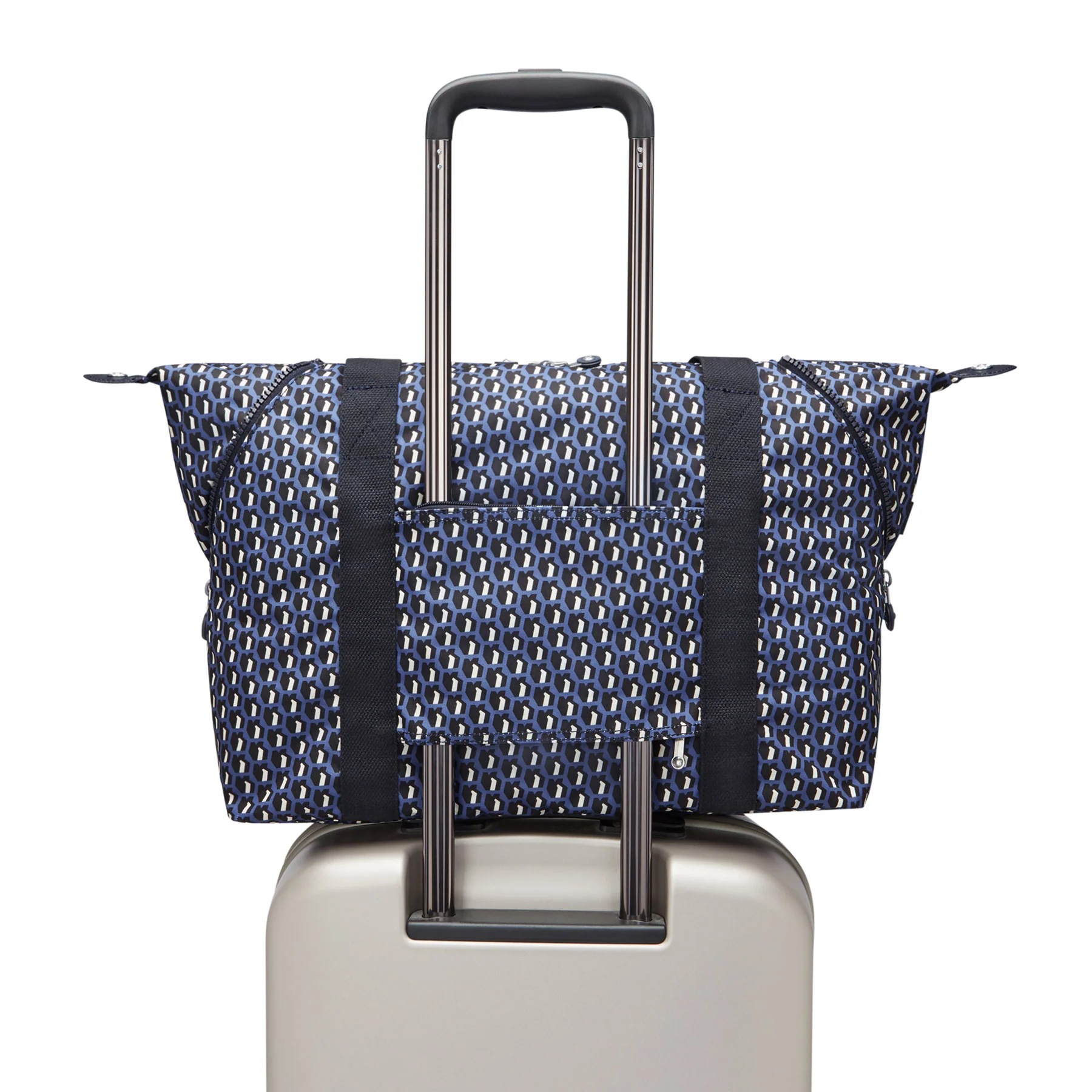 Kipling Art M Printed Tote Bag - 3D K Blue - Image 7