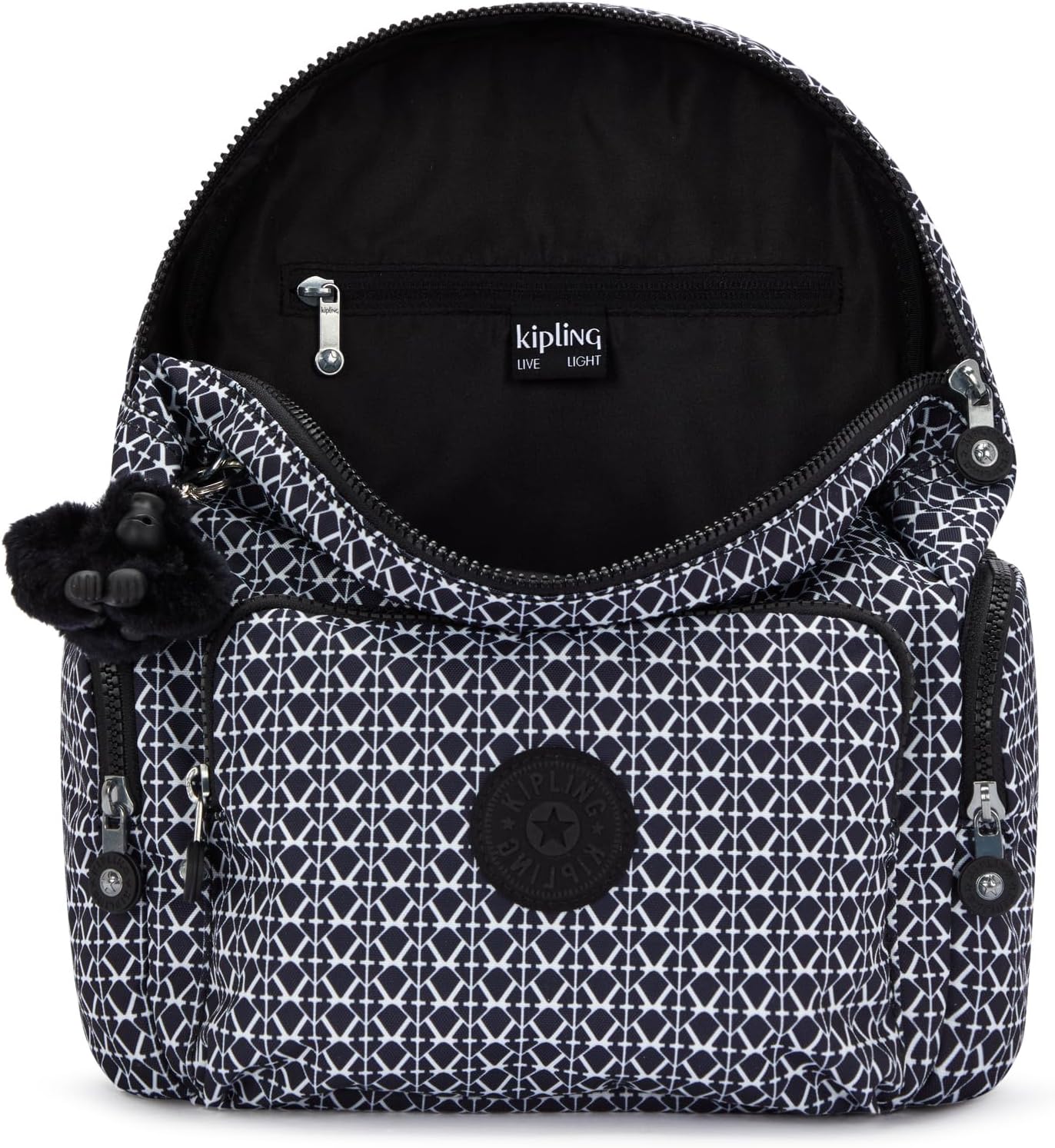 Kipling City Zip Small  Backpack Signature Print - Image 3