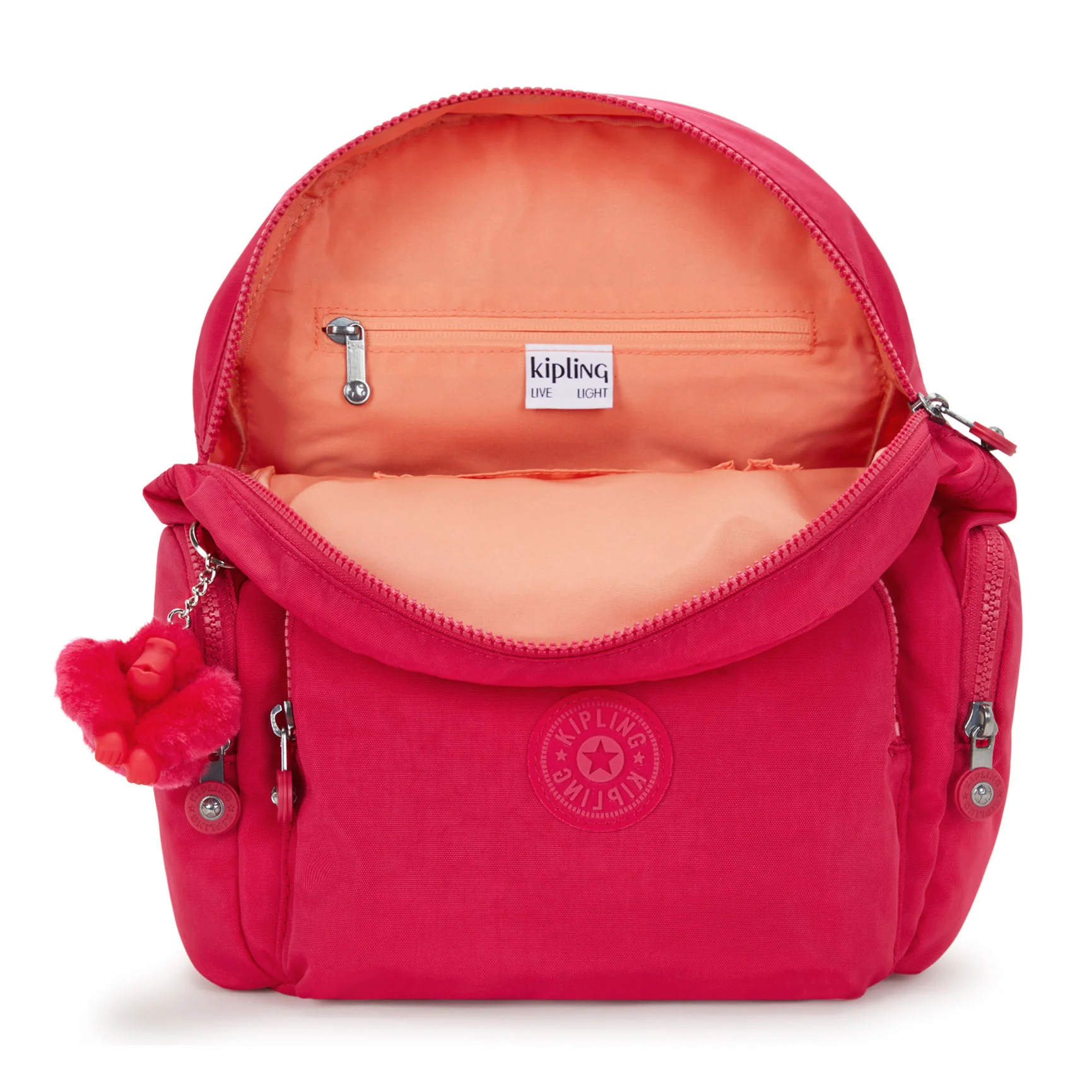 Kipling City Zip Small  Backpack Confetti Pink - Image 3