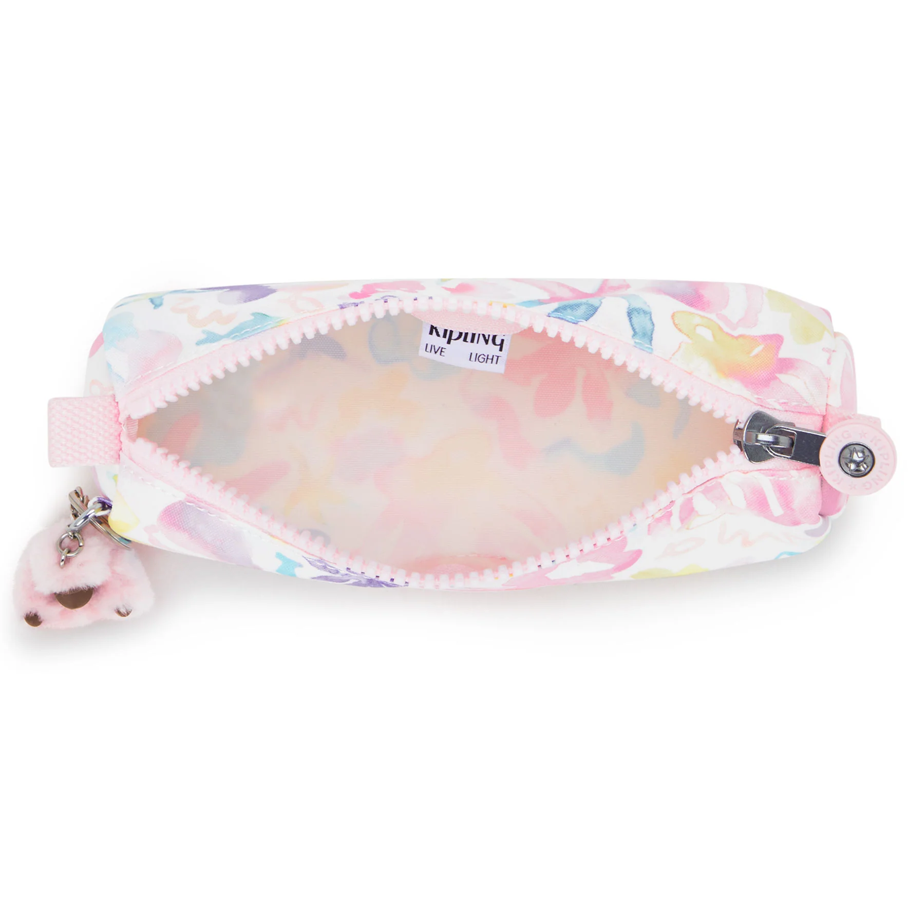 Kipling Freedom Pen Case Cosmetic Bag Aqua Sea Print - Image 3