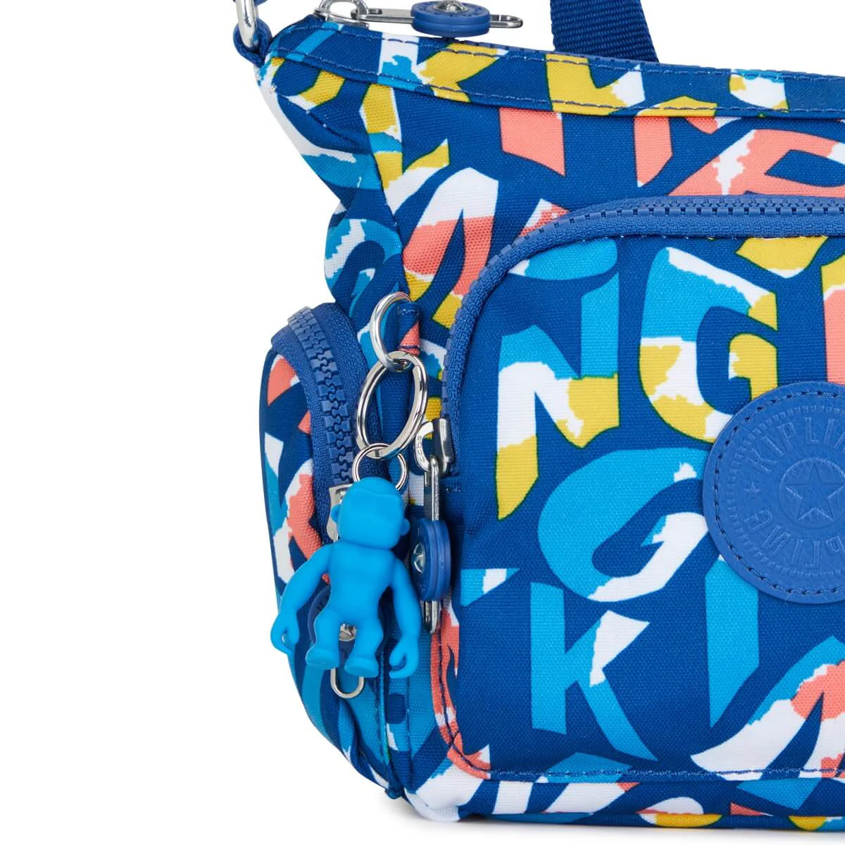 Kipling Gabbie Mini Printed Crossbody Bag - Kipling Neon - Image 3